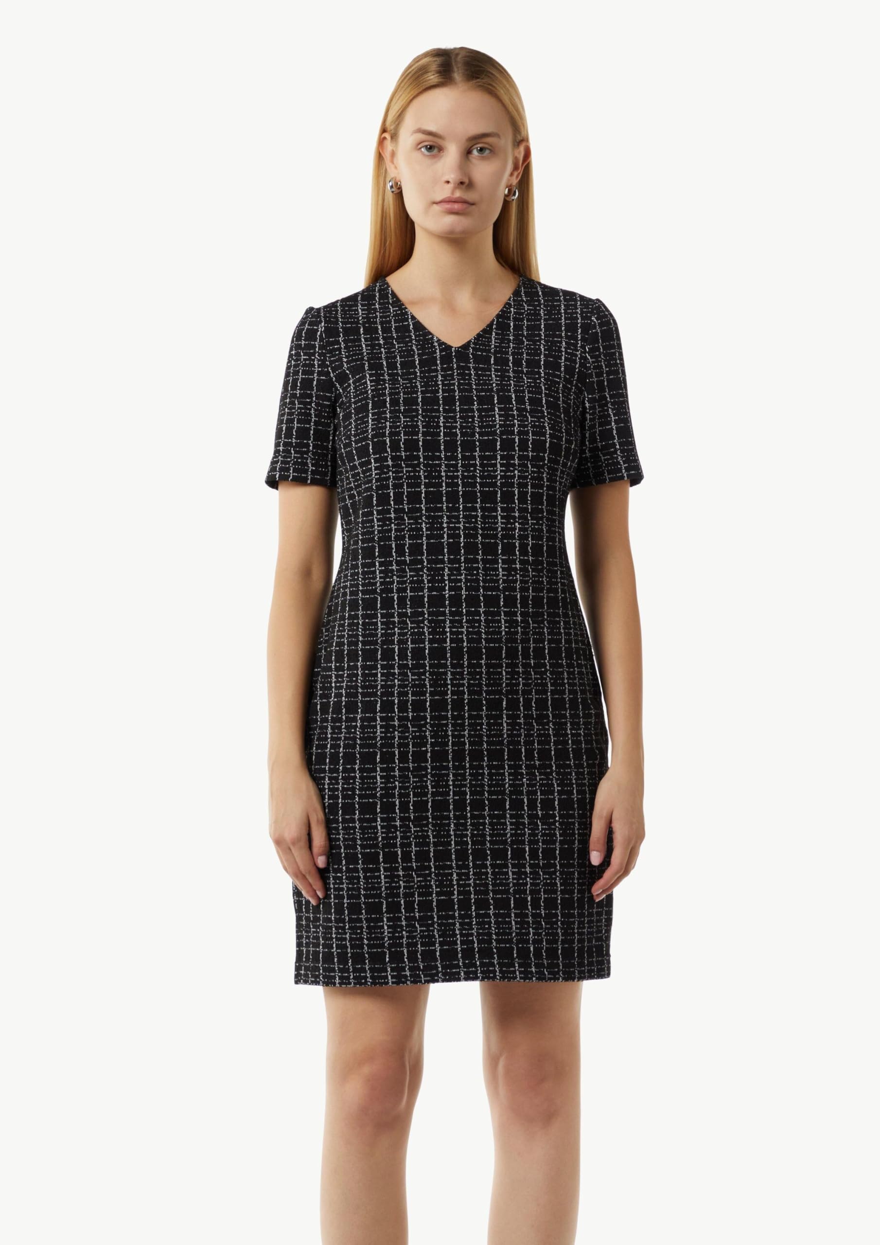 comma-boucl-kleid-karo-gr-42-elastisch-kurz image 5