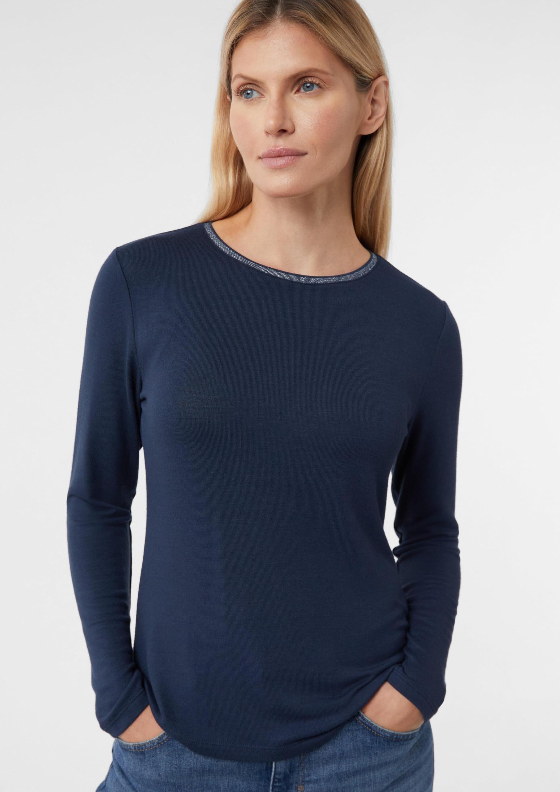 comma-langarmshirt-jersey-glitzer-blau-gr-38 image 6