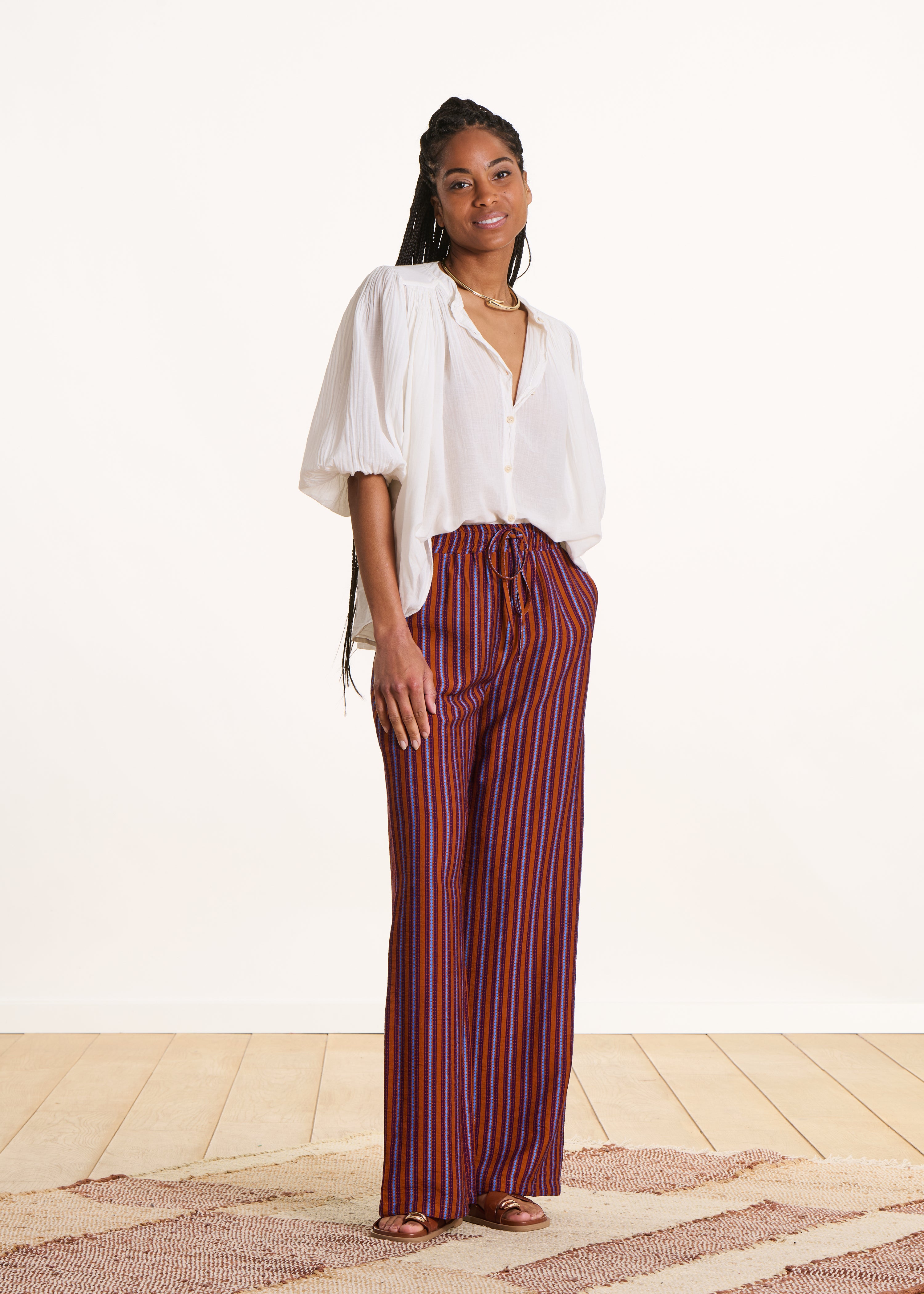 la-f-e-marabout-e-hose-gestreift-violett-orange-weit image 1
