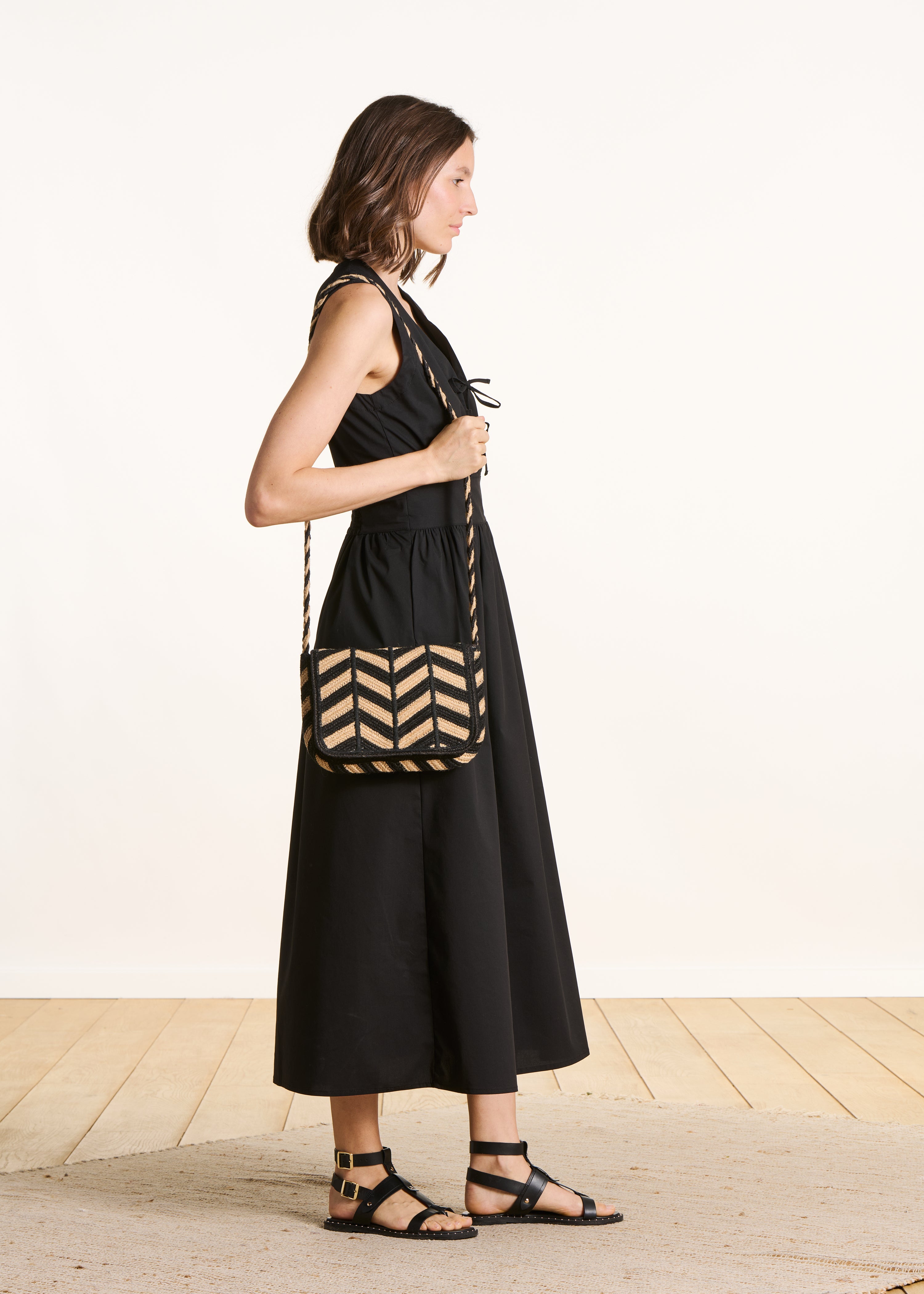 la-f-e-marabout-e-festino-umh-ngetasche-jute-beige-schwarz image 2