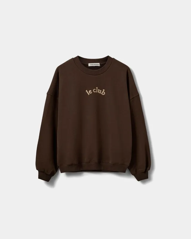 sofie-schnoor-parossw-sweatshirt-dark-brown-oversized image 1