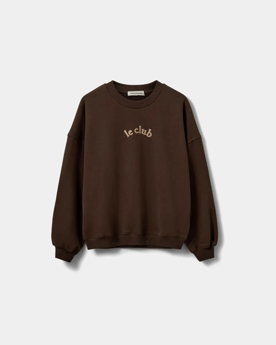 sofie-schnoor-parossw-sweatshirt-dark-brown-oversized image 1