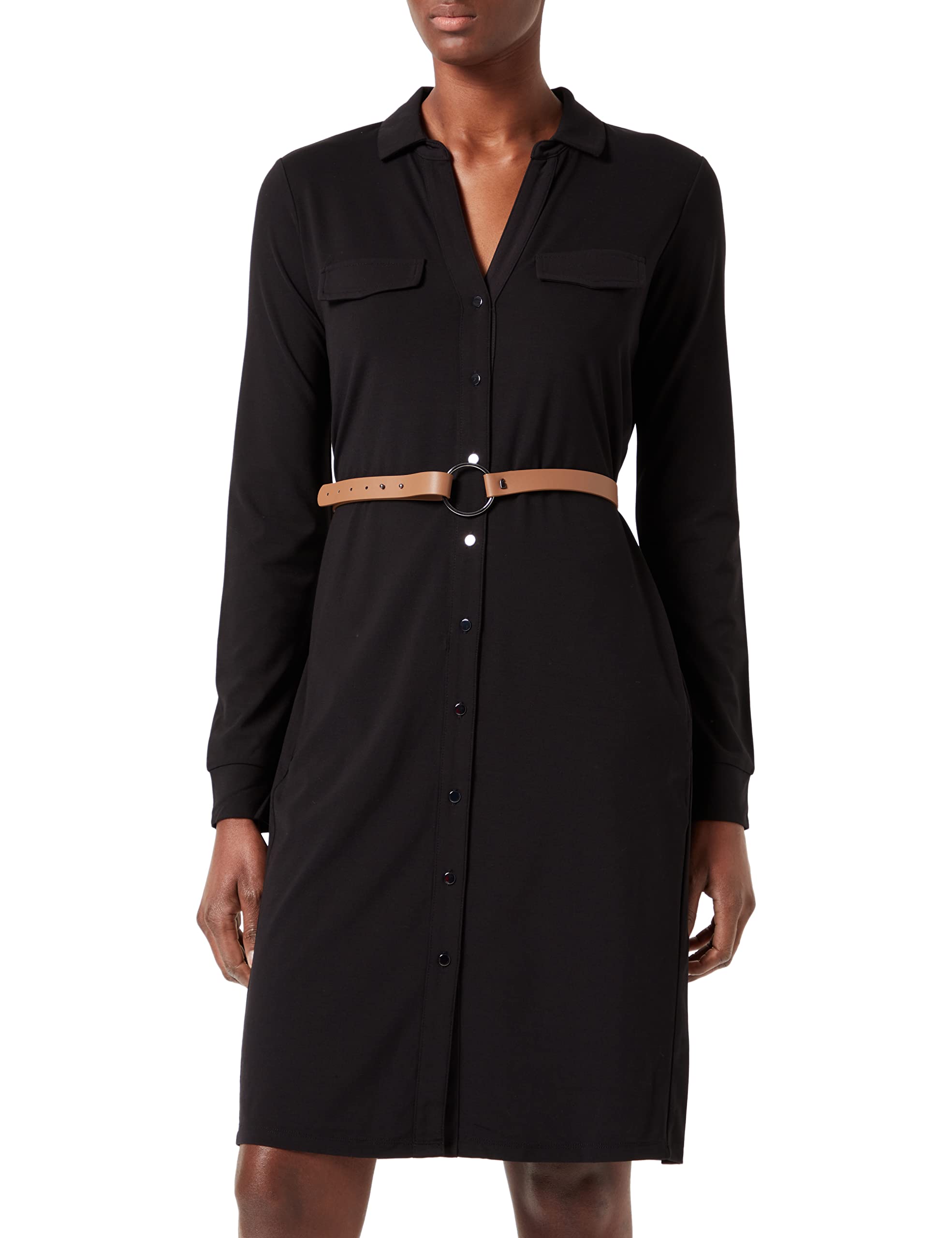 comma-kurz-kleid-damen-kleid-mit-stilkontrast image 2