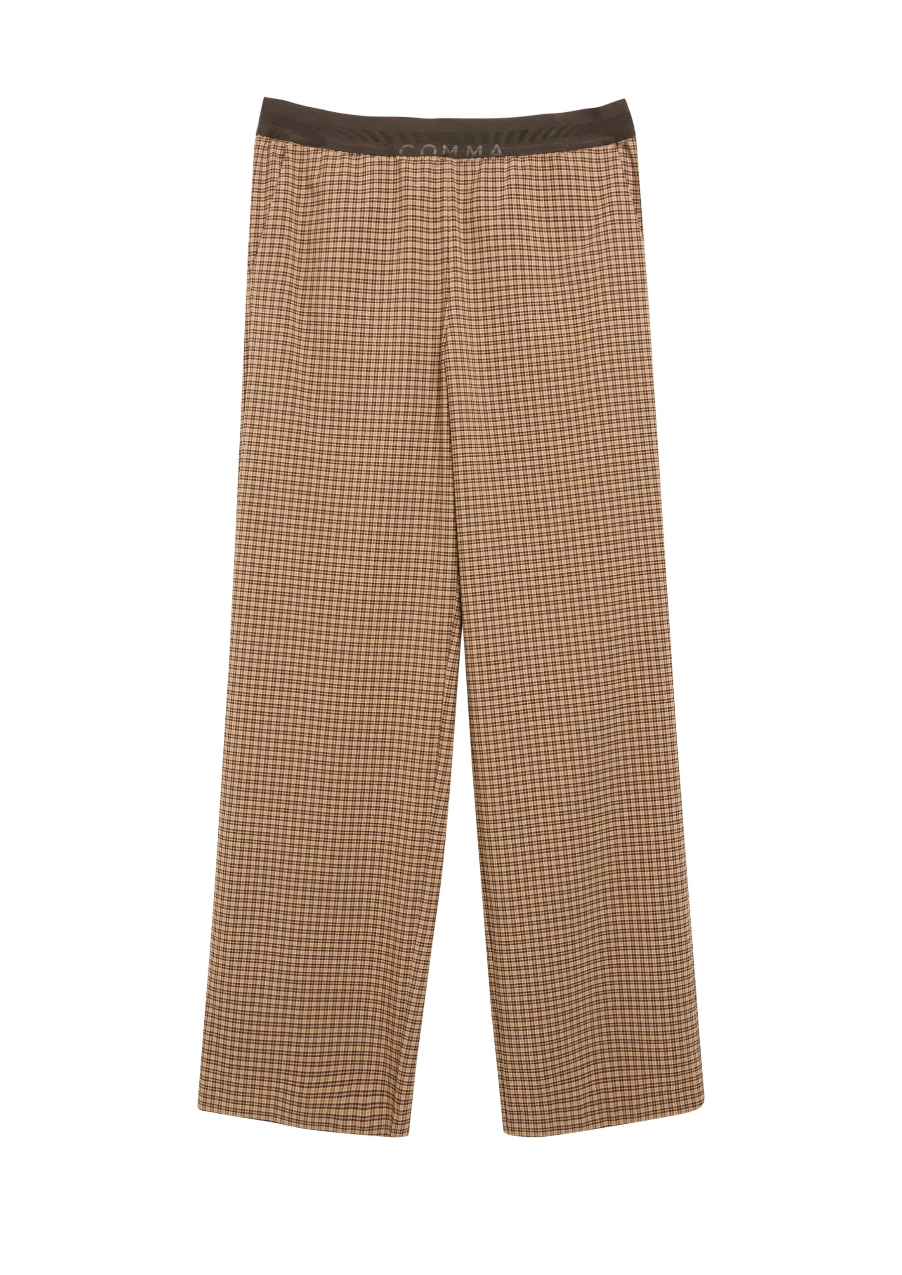 comma-schlupfhose-wide-leg-karo-hose-elastikbund-gr-32 image 4