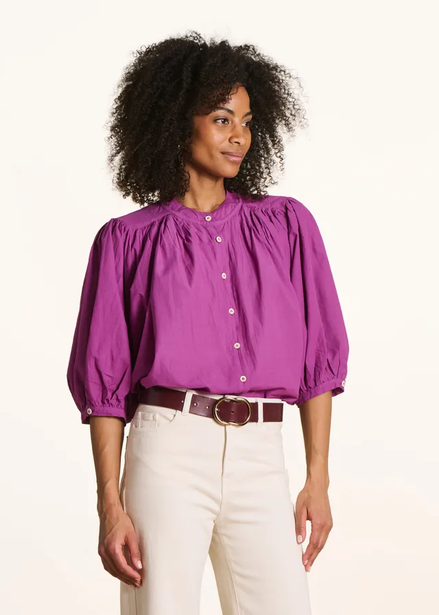 la-f-e-marabout-e-douwina-bluse-fuchsia-baumwolle image 1