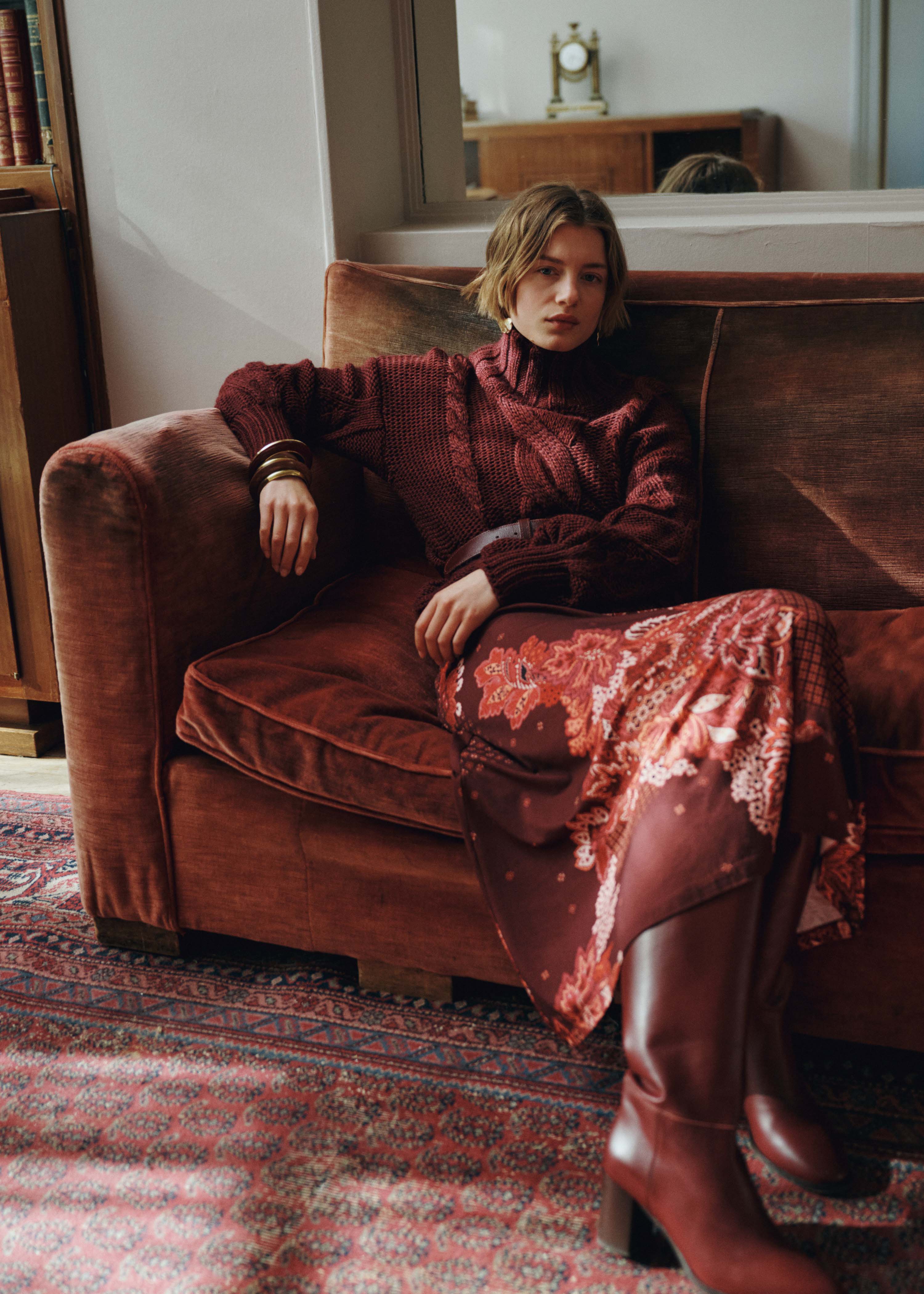 la-f-e-marabout-e-grissi-pullover-bordeaux-zopfmuster image 6