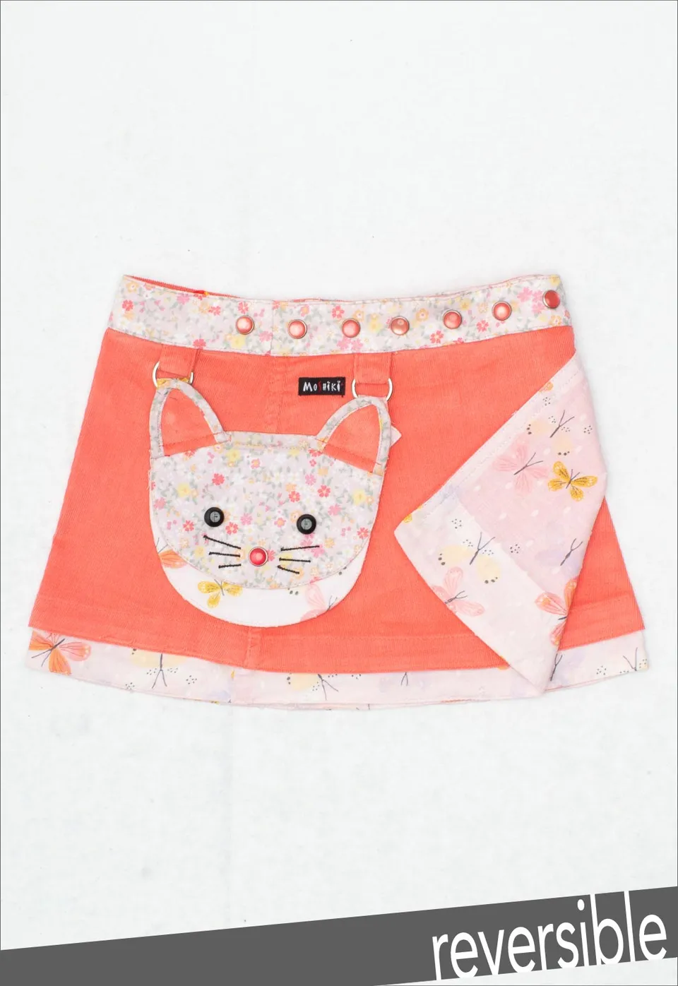 moshiki-hot-cookie-kids-2-cord-wickelrock-24-cm-kitty-baumwolle image 1