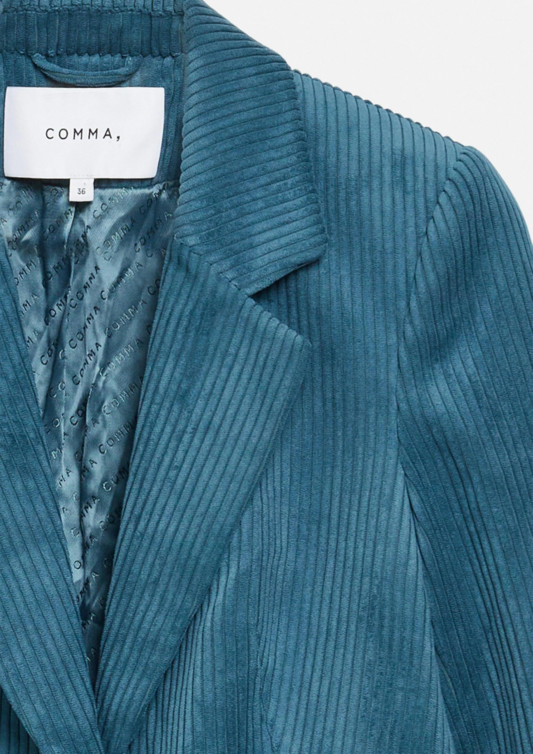 comma-blazers-indoor-blazer-cord-regular-fit-beige image 5