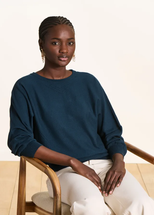 la-f-e-marabout-e-zeus-pullover-petrol-feinstrick-rundhals image 1