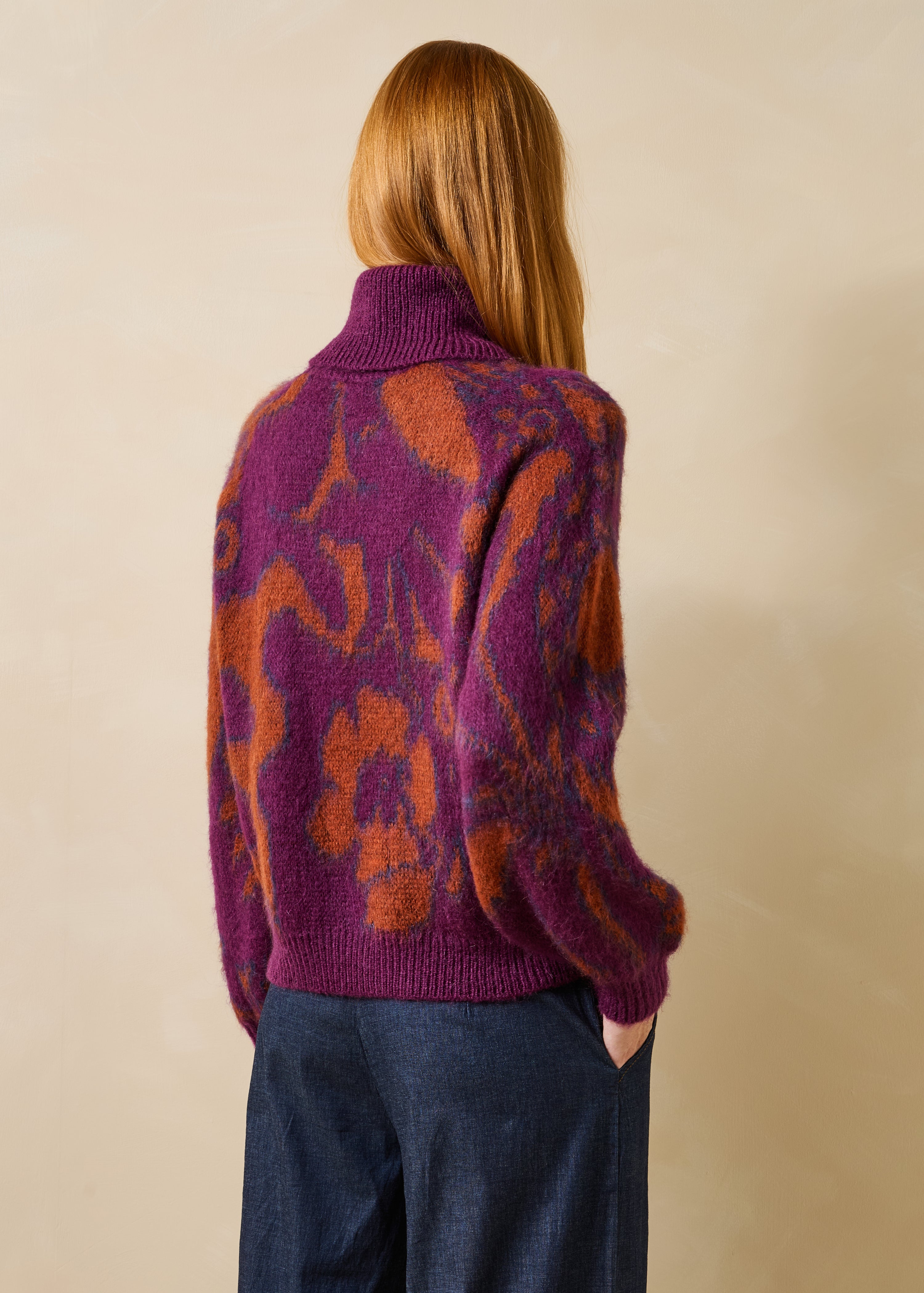 la-f-e-marabout-e-giovana-pullover-lila-orange-rollkragen-mohair image 3