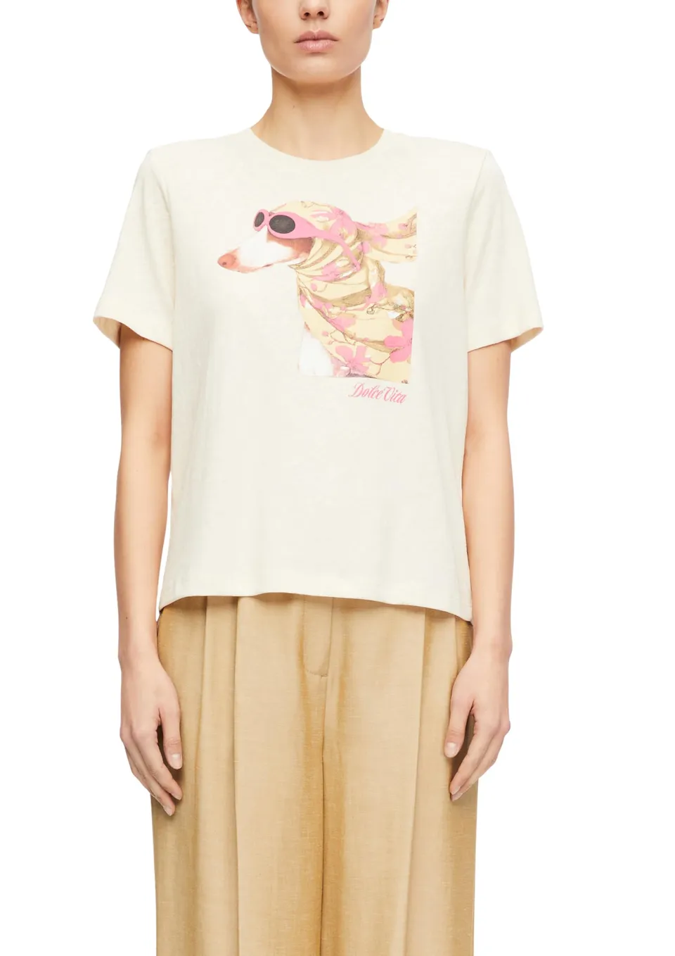 comma-t-shirt-flammgarn-rundhals-regular-fit-gr-46 image 1