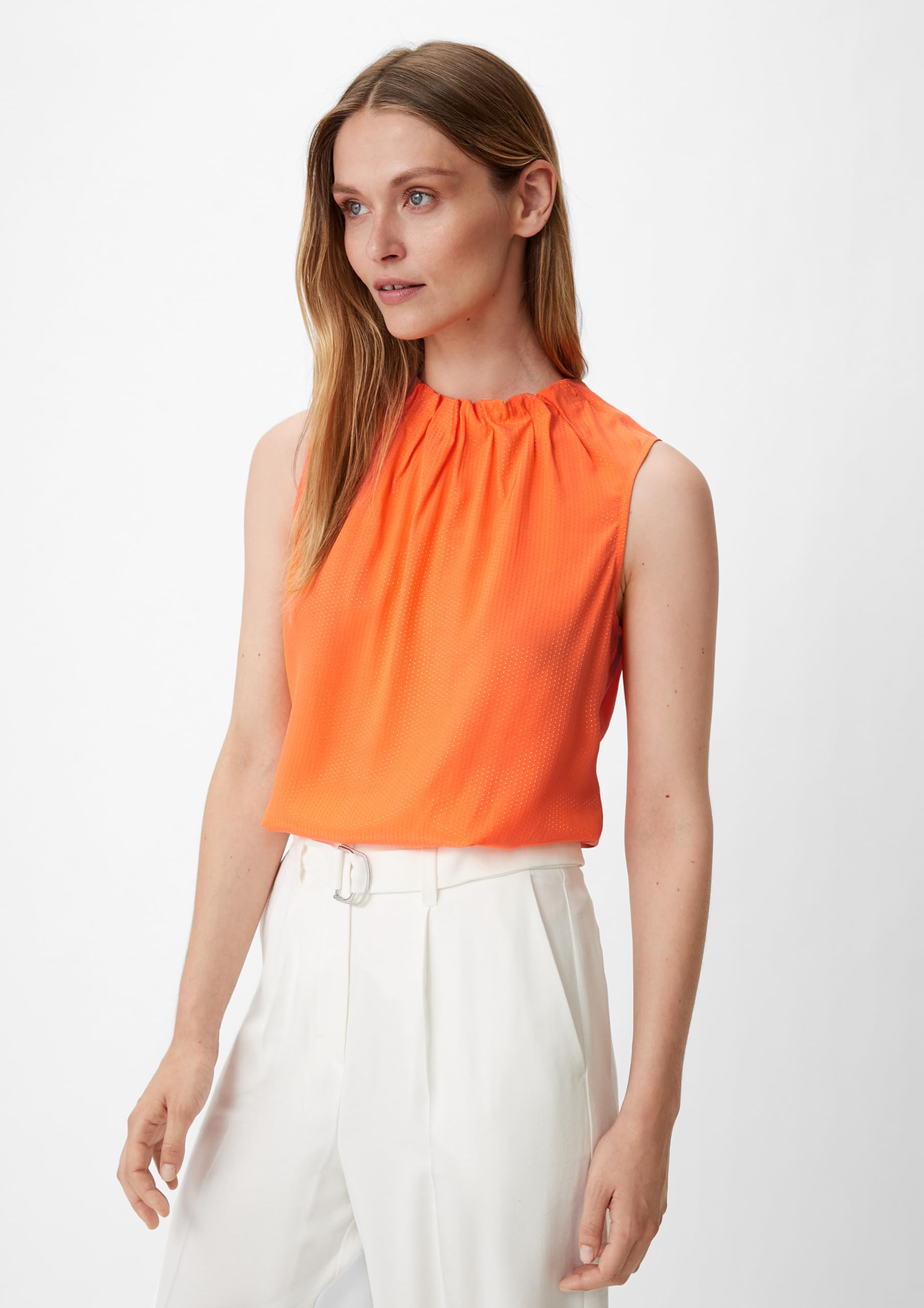 comma-viskosebluse-raffung-damen-orange-gr-38 image 6