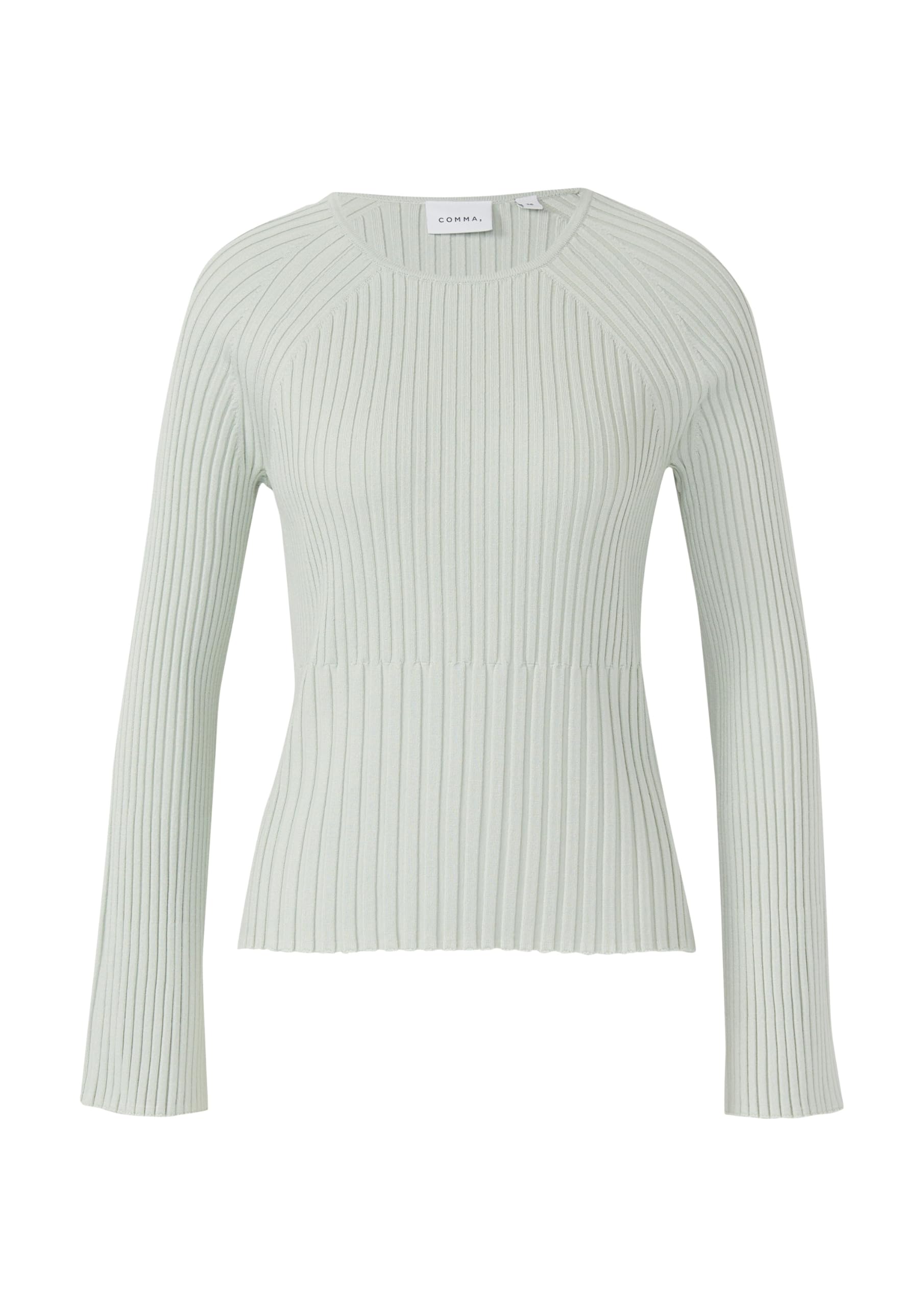 comma-strickpullover-slim-fit-creme-rundhals-rippoptik image 3