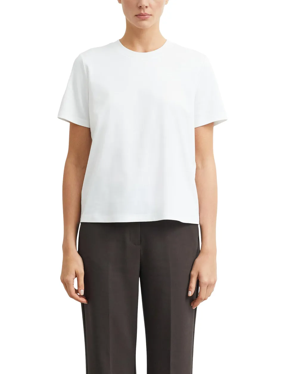comma-tops-baumwoll-t-shirt-gr-40-kurzarm-basic image 1