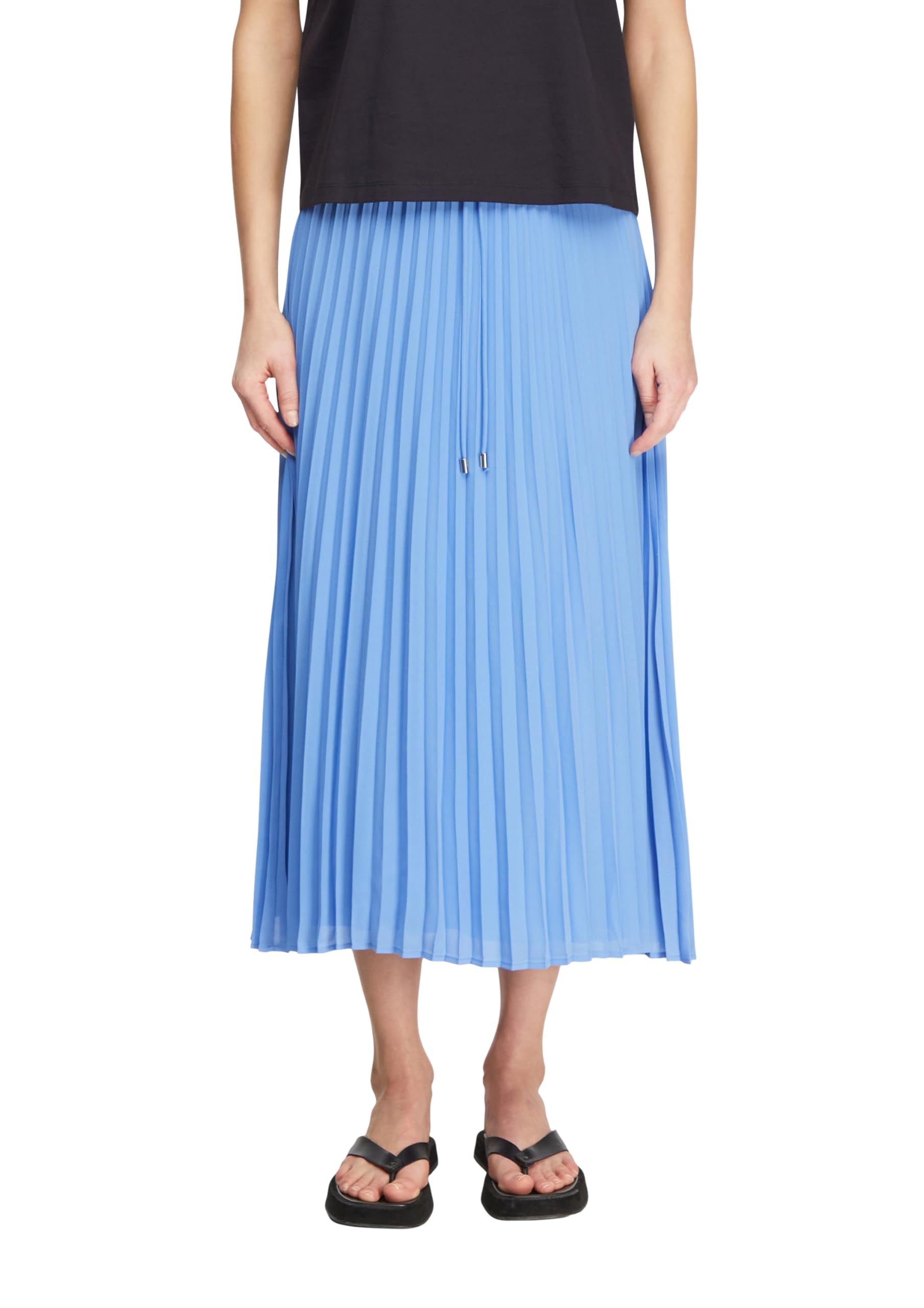 comma-plissee-midirock-chiffon-gr-40-hellblau-midi image 1