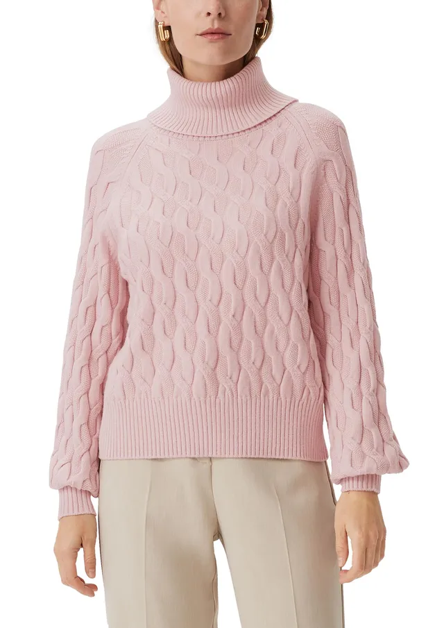 comma-rollkragenpullover-strickmuster-pfirsich image 1