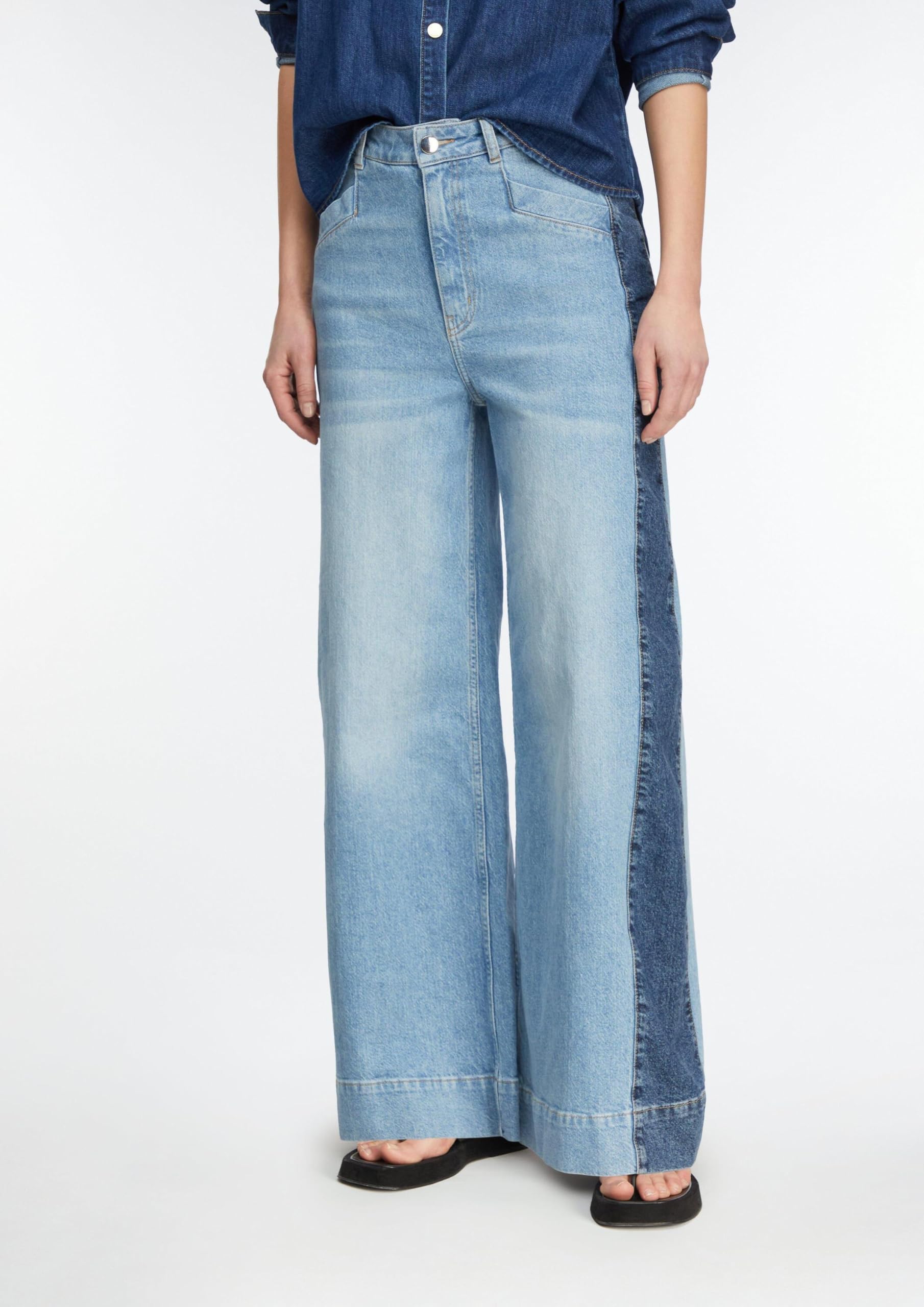 comma-anna-wide-leg-jeans-high-rise-gr-38-mit-streifen image 5