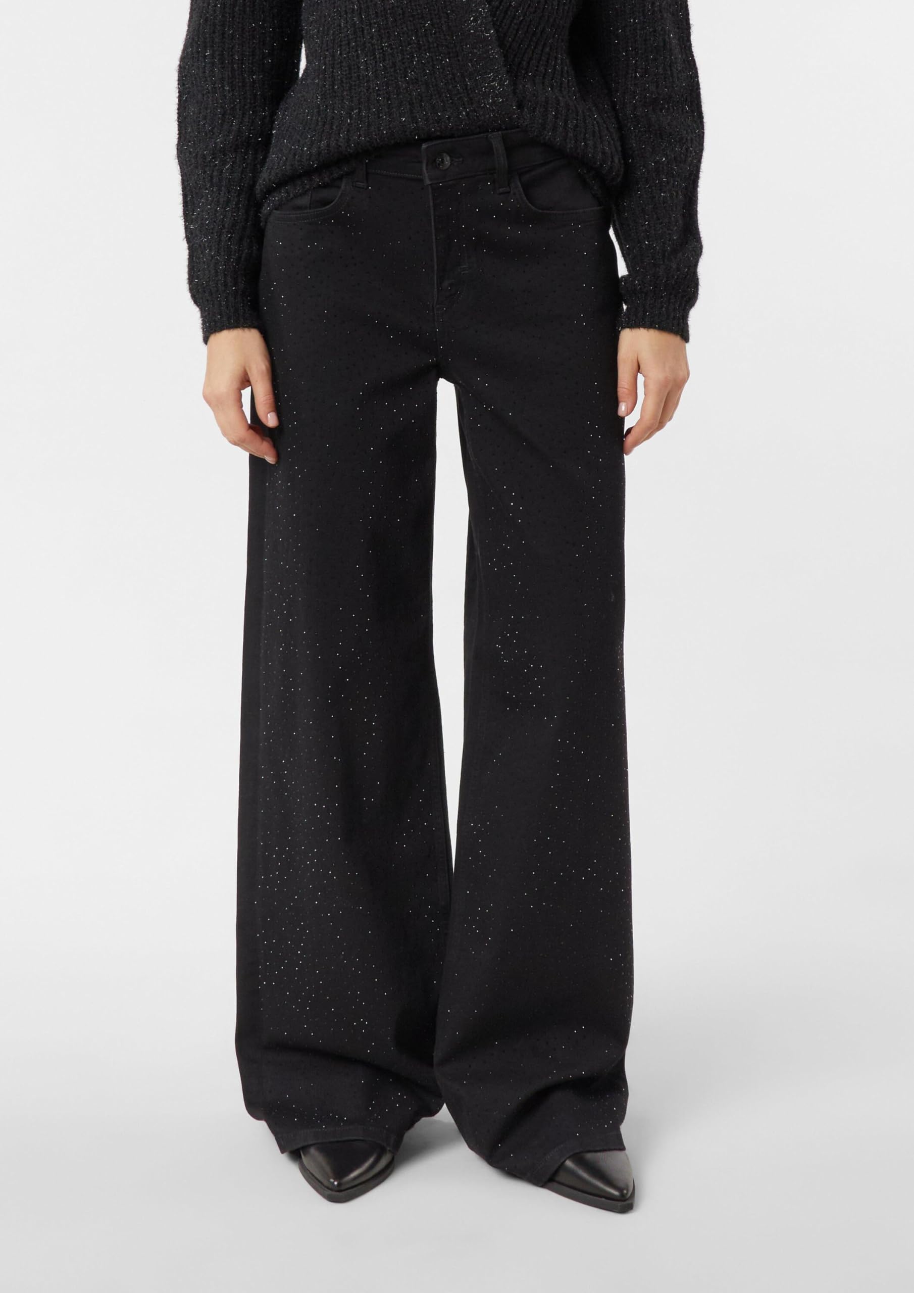 comma-jeans-2175749-schwarz-flared-40w-32l image 5