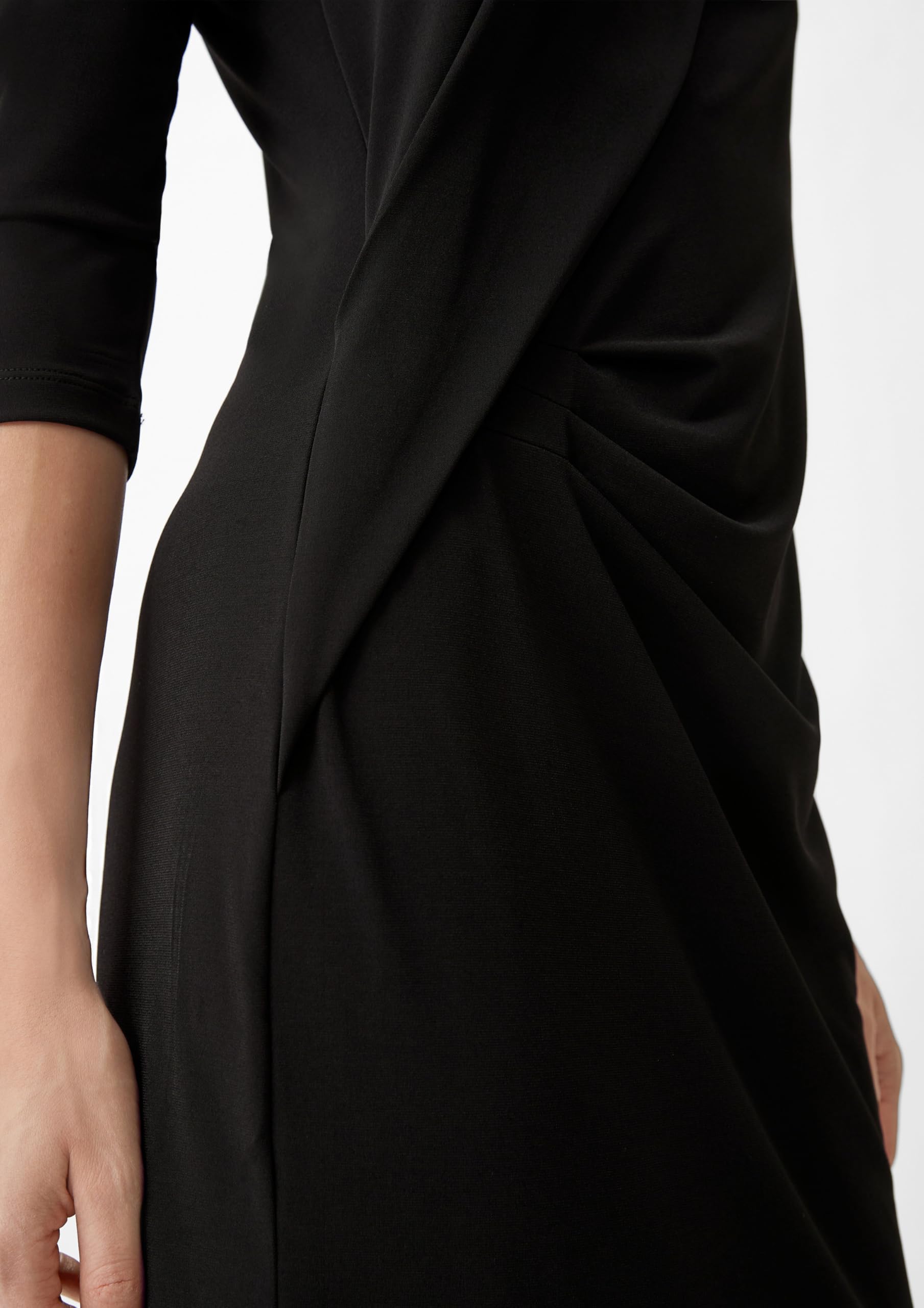comma-jerseykleid-raffung-damenkleid-gr-38-schwarz image 6
