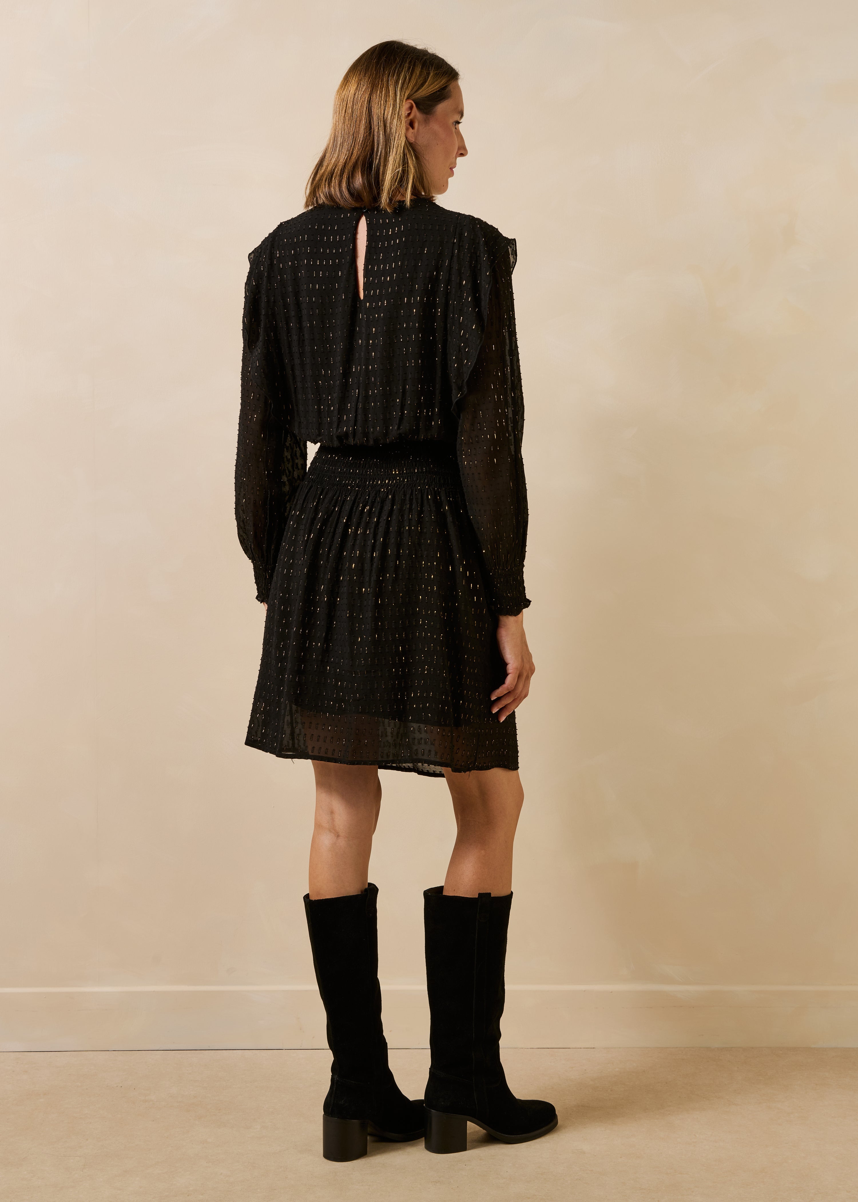 la-f-e-marabout-e-geludia-kleid-schwarz-gr-36-kurz-voile image 3