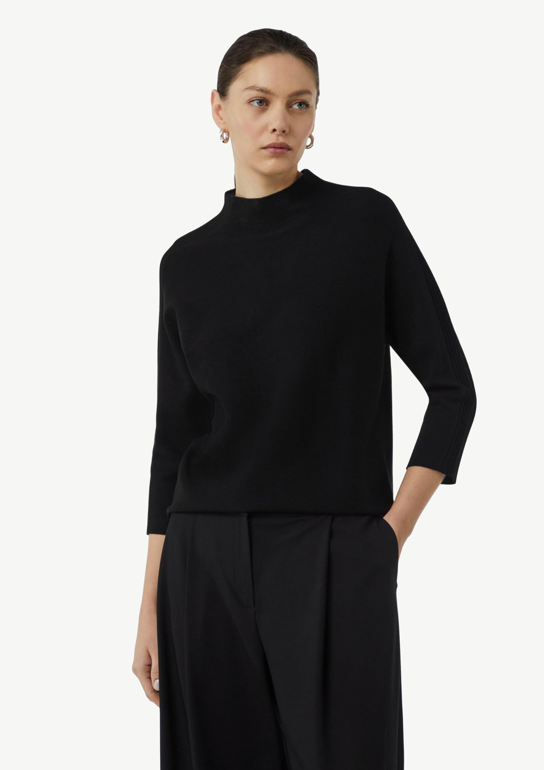 comma-feinstrickpullover-schwarz-stehkragen-gr-40 image 6