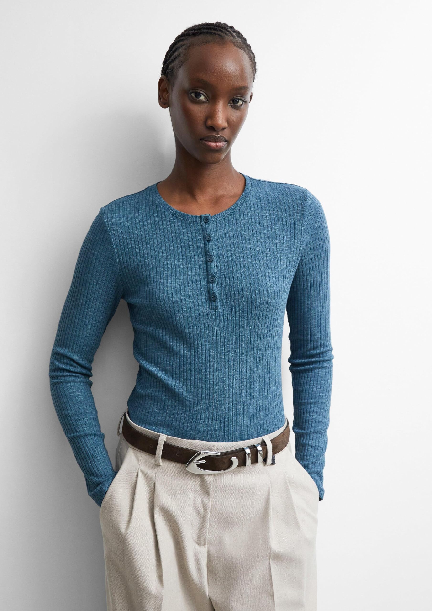 comma-tops-t-shirt-langarm-knopfleiste-gr-e-42 image 6