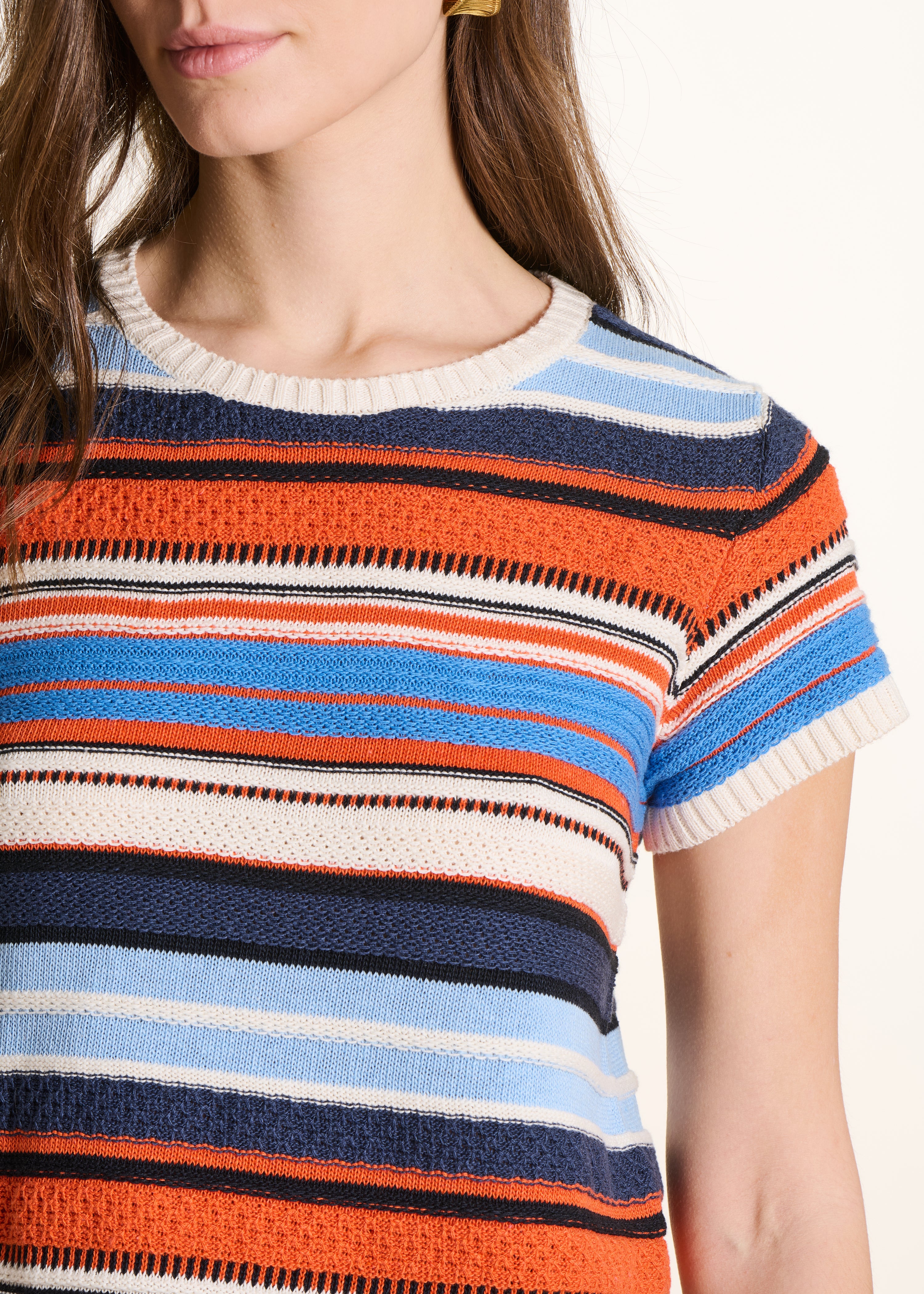 la-f-e-marabout-e-foxini-pullover-gestreift-kurzarm image 5