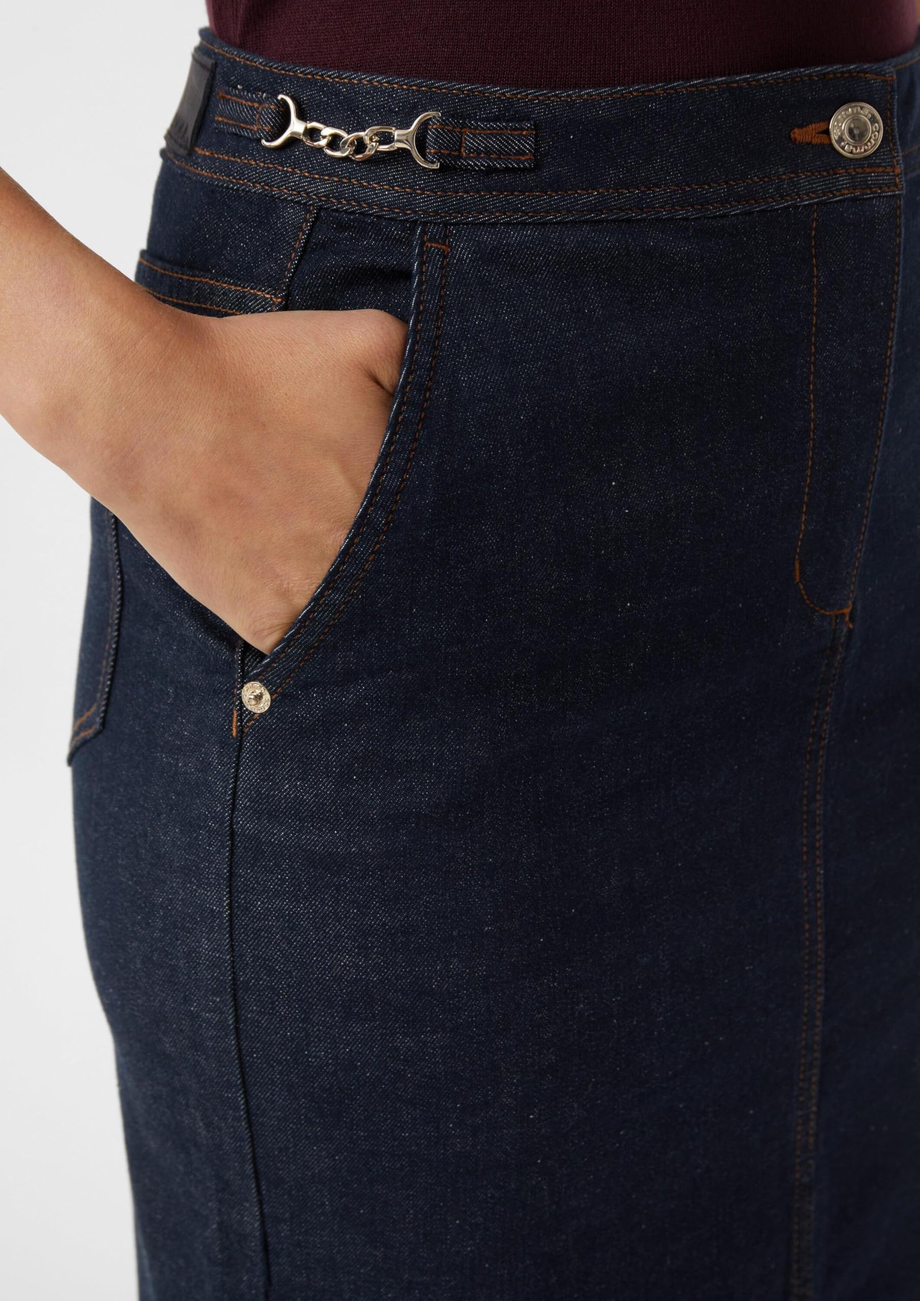 comma-jeans-rock-lang-denimrock-maxirock-blau-gerader-schnitt image 4