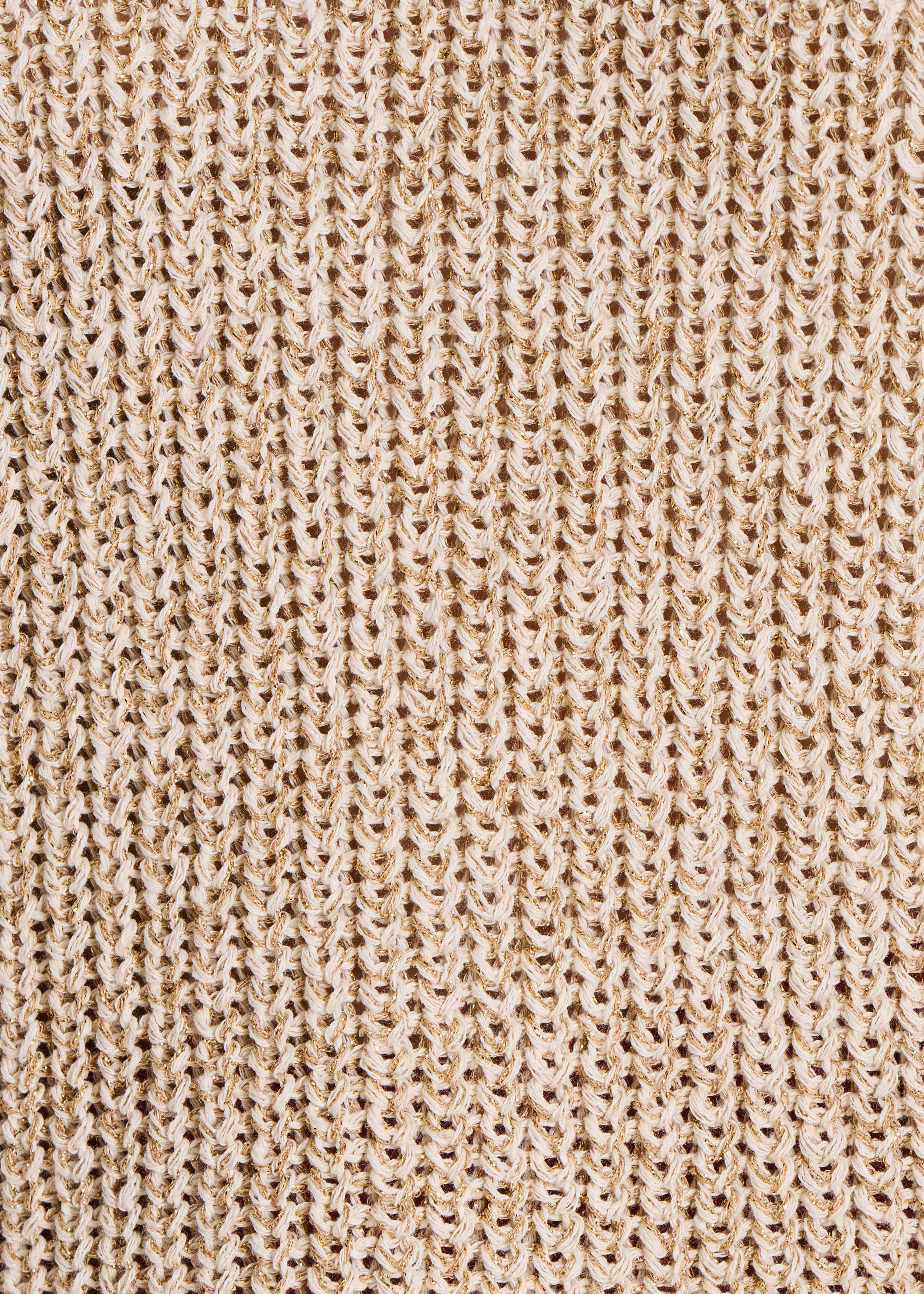 la-f-e-marabout-e-pulls-pullover-beige-kurzarm-glanz-xs-xl image 4