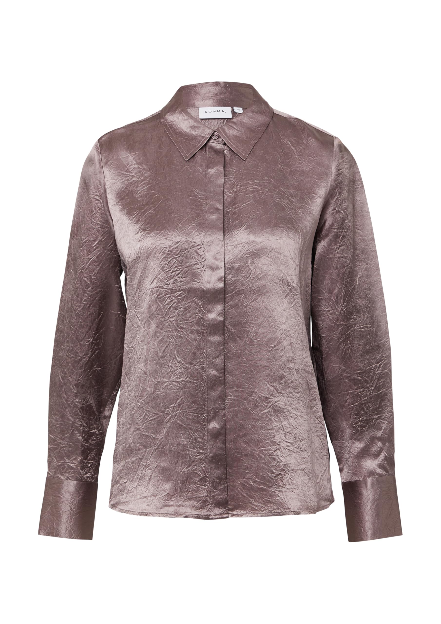 comma-hemdbluse-crinkled-satin-altrosa-damen image 4