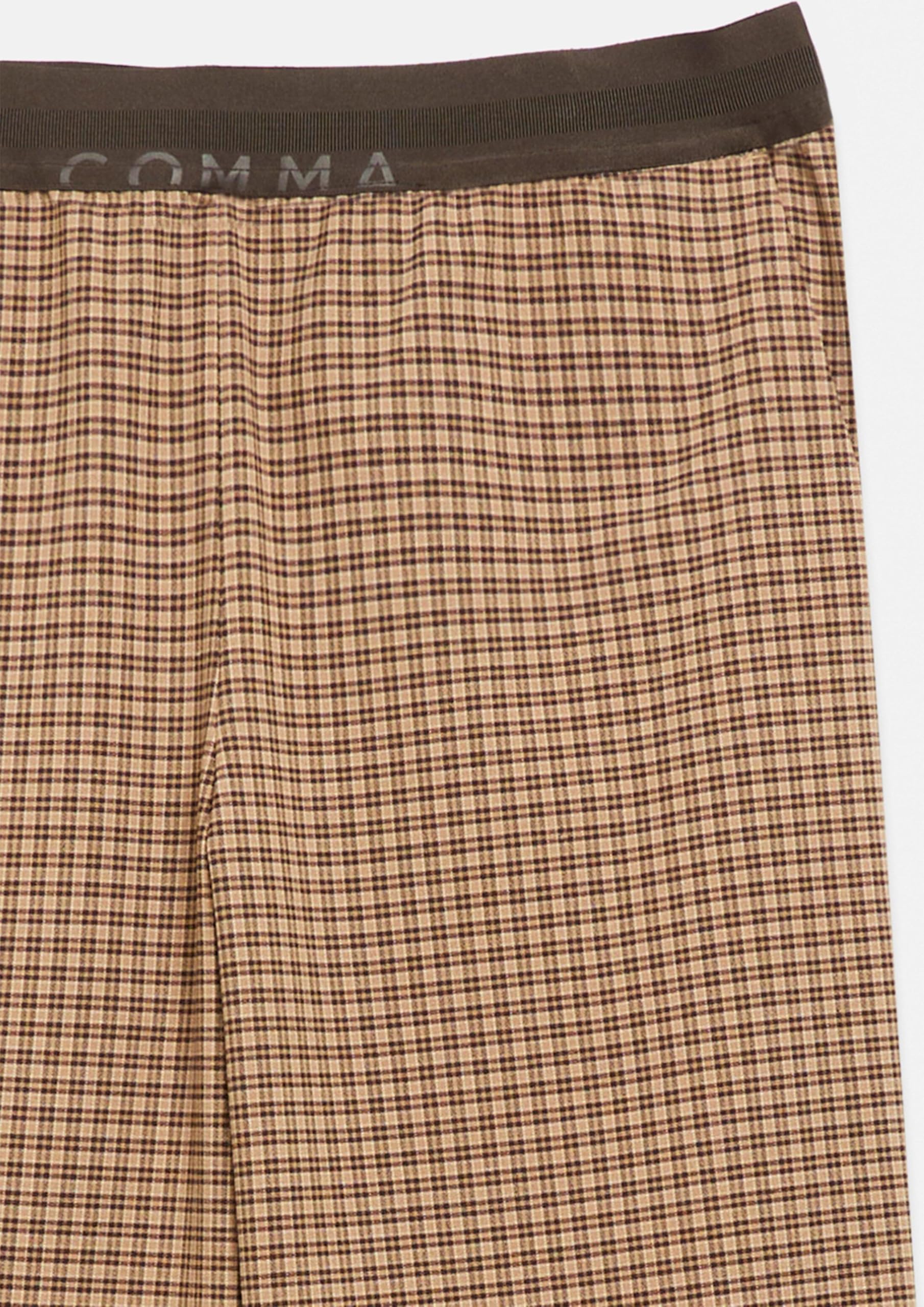 comma-schlupfhose-wide-leg-karo-hose-elastikbund-gr-32 image 6