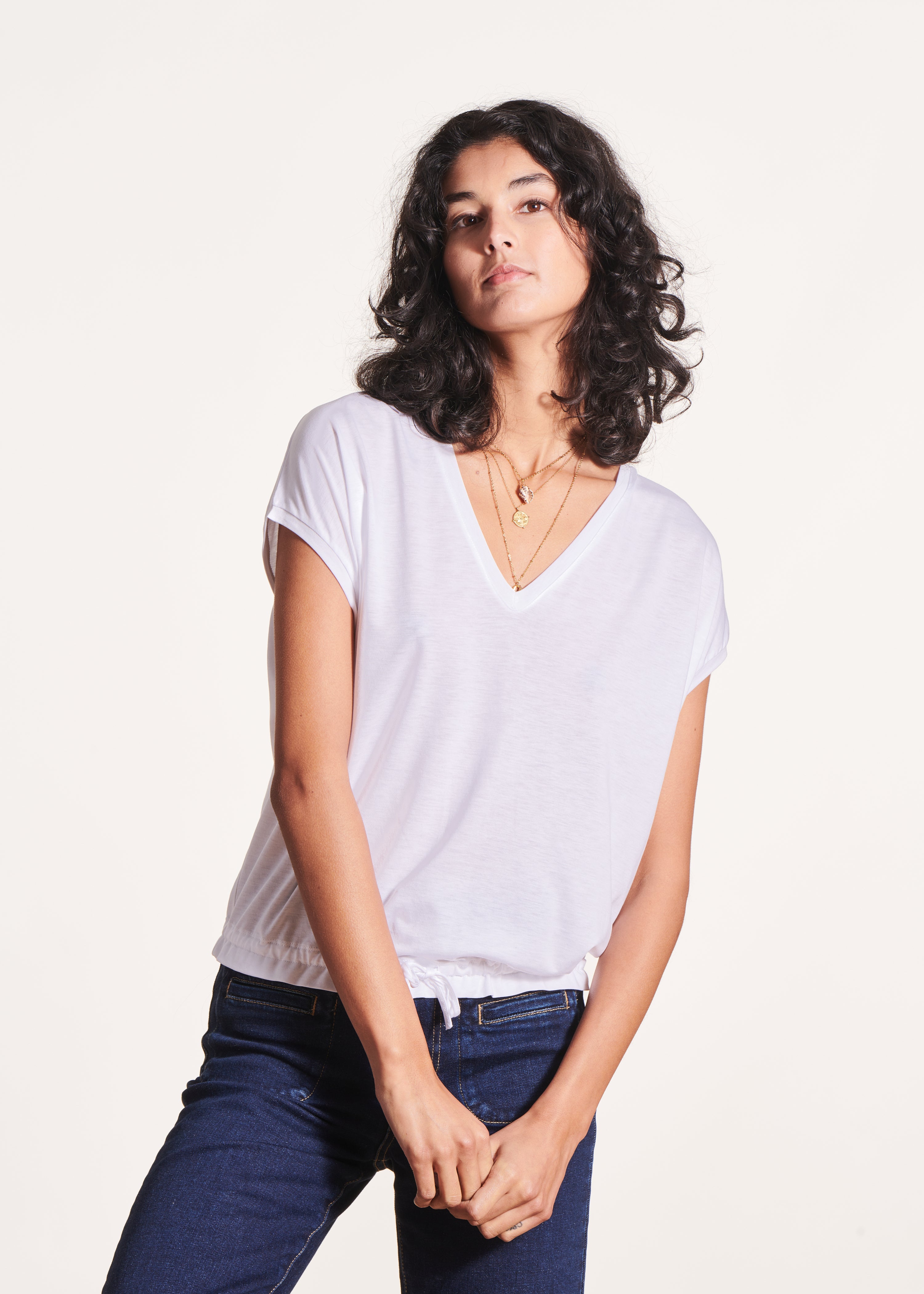 la-f-e-marabout-e-t-shirt-damen-wei-lyocell-blousant image 1