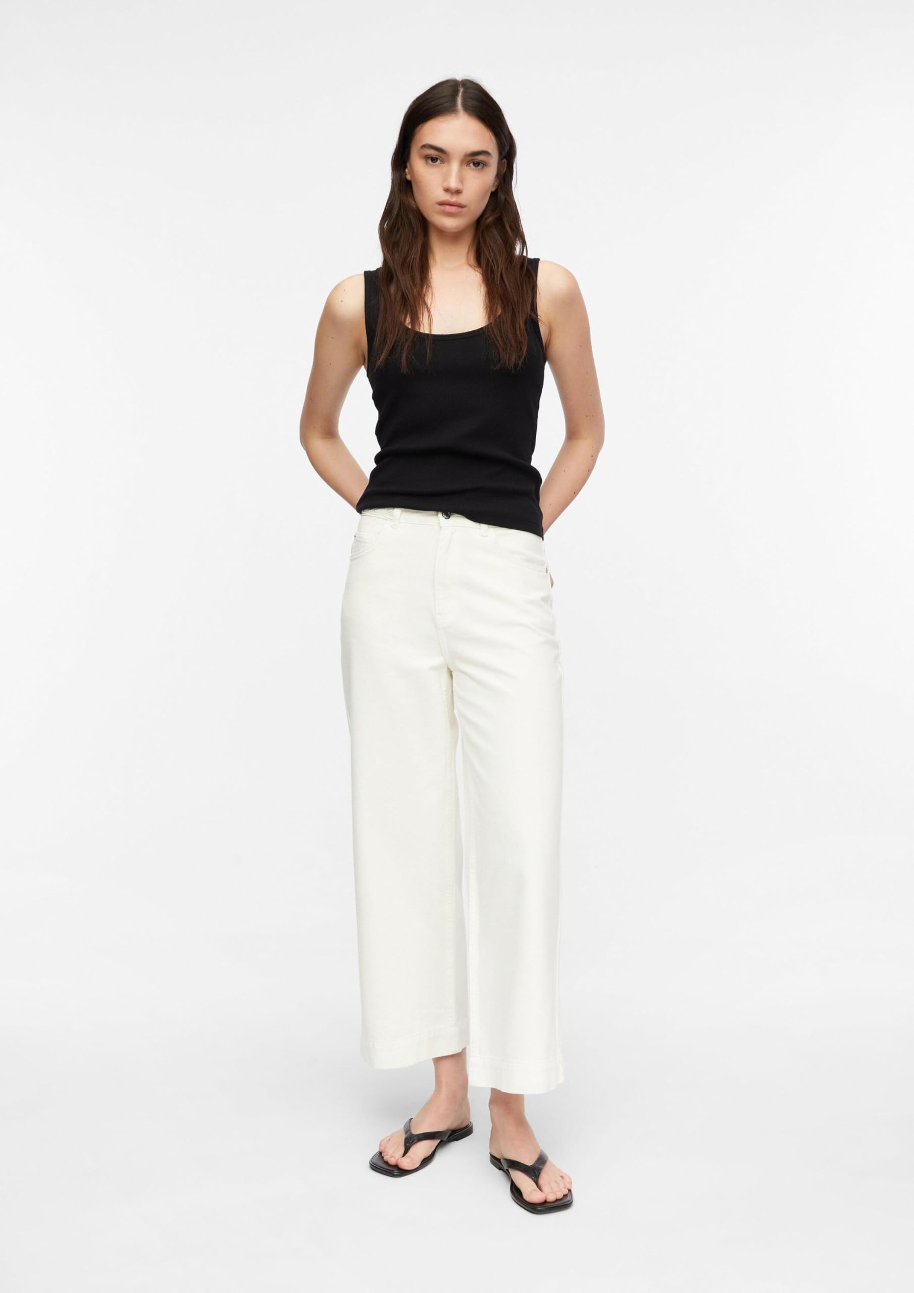 comma-jeans-wide-leg-ankle-jeans-gr-e-36-mit-zopf-detail image 6