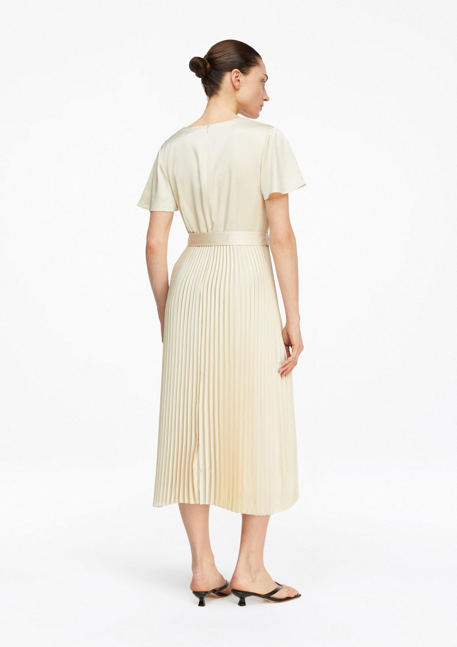 comma-dresses-satinkleid-plisseerock-gr-36-flie-ende-rmel image 7