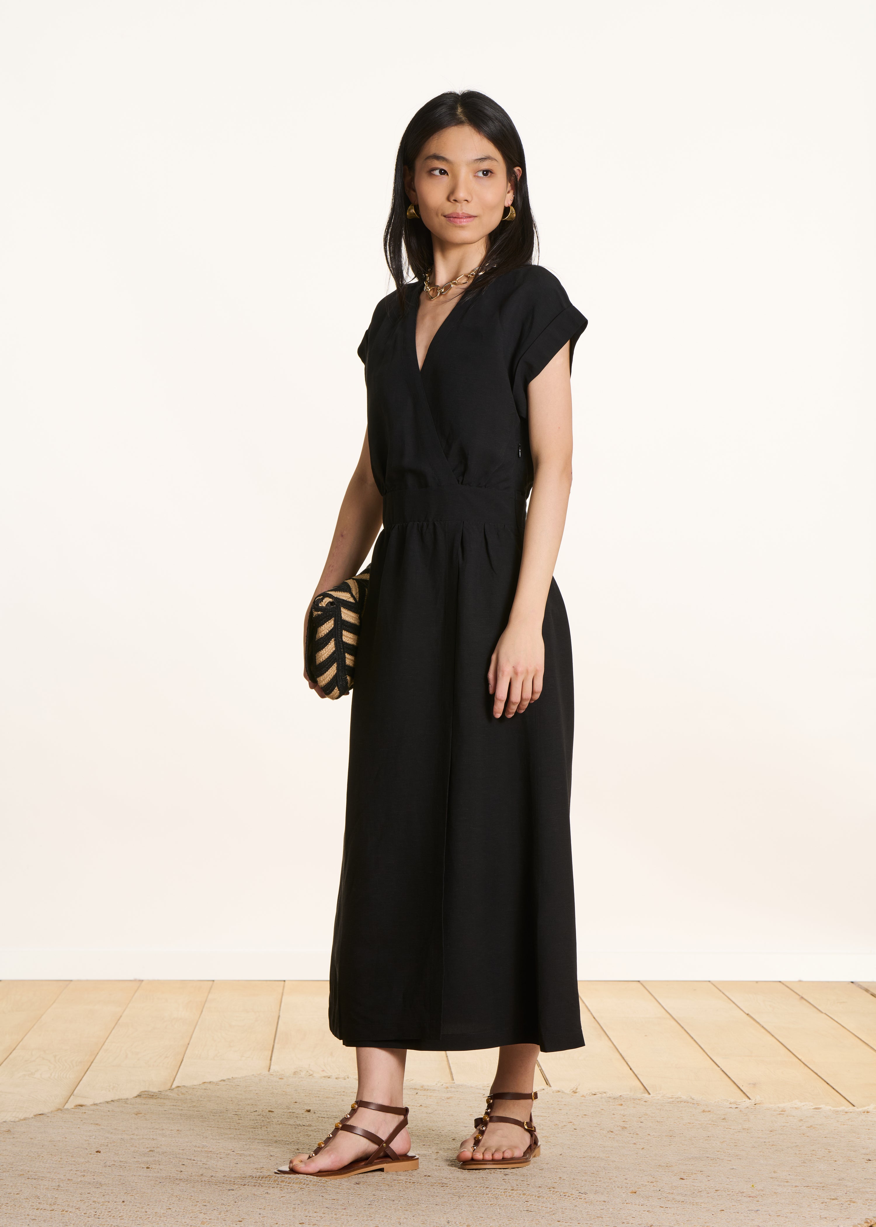 la-f-e-marabout-e-fresa-kleid-lang-schwarz-wickel-damen image 1