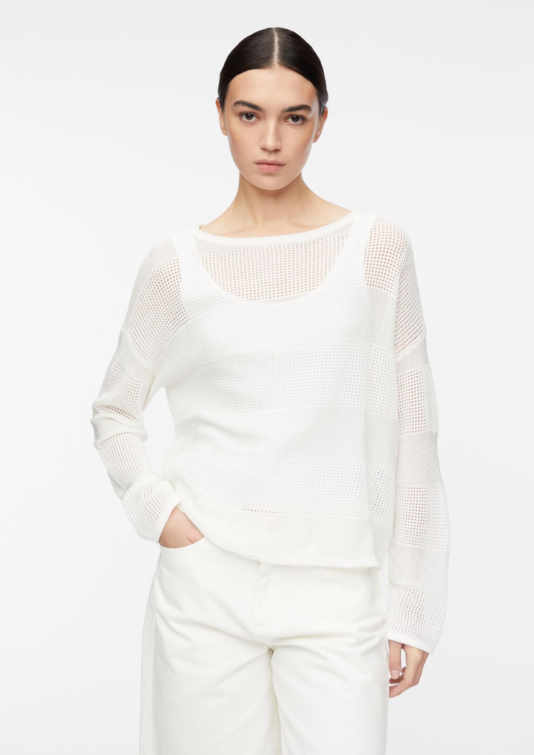 comma-ajourstrick-strickpullover-damen-gr-34-pailletten image 6