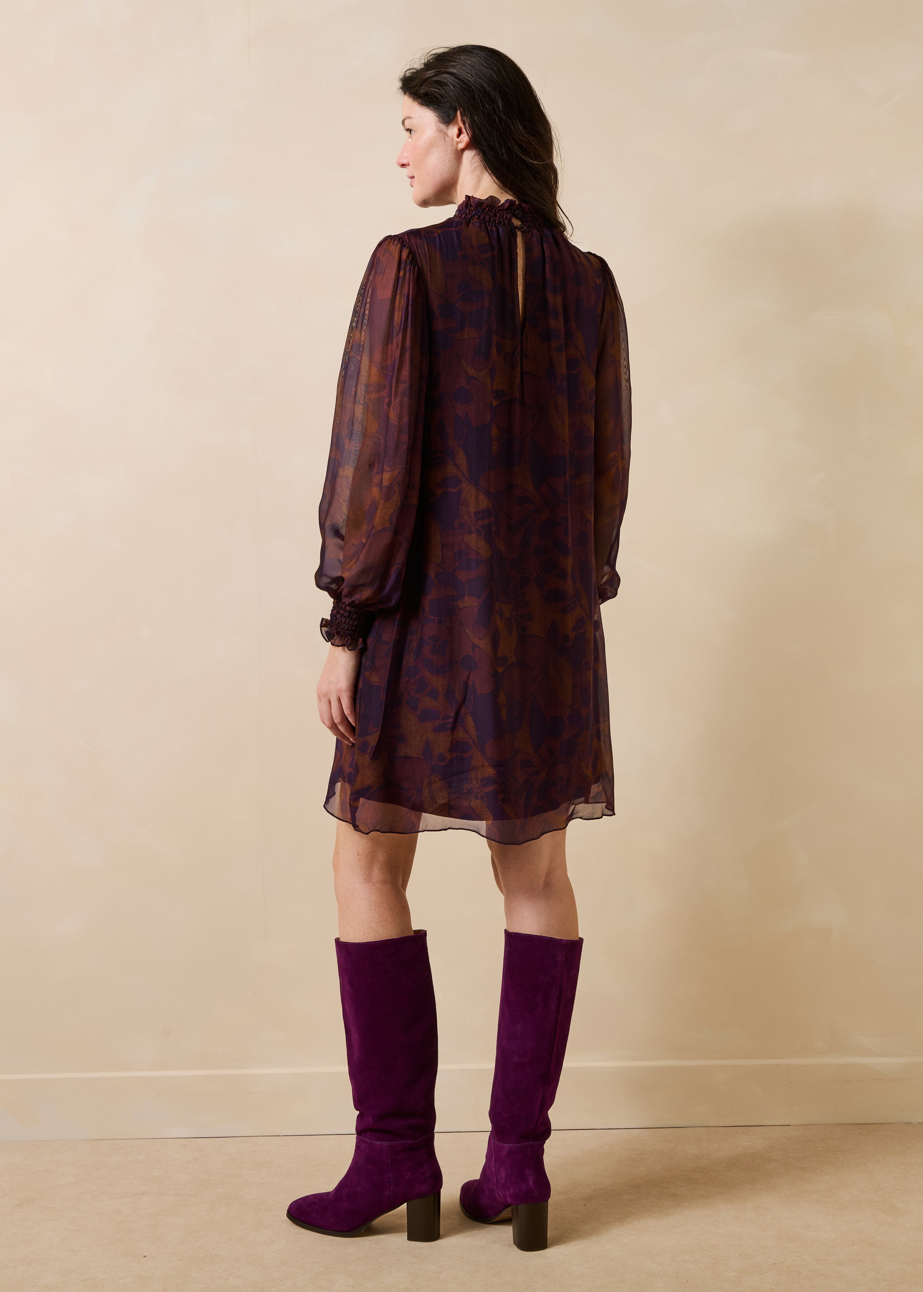 la-f-e-marabout-e-graziel-minikleid-violett-blumenmuster image 3