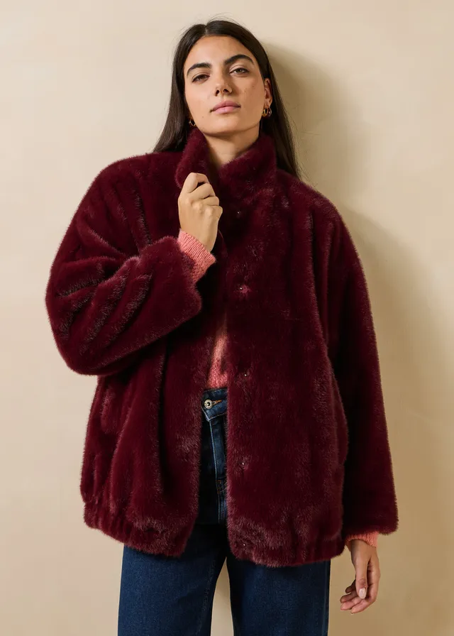 la-f-e-marabout-e-gladys-blousonjacke-himbeerrot-oversize image 1