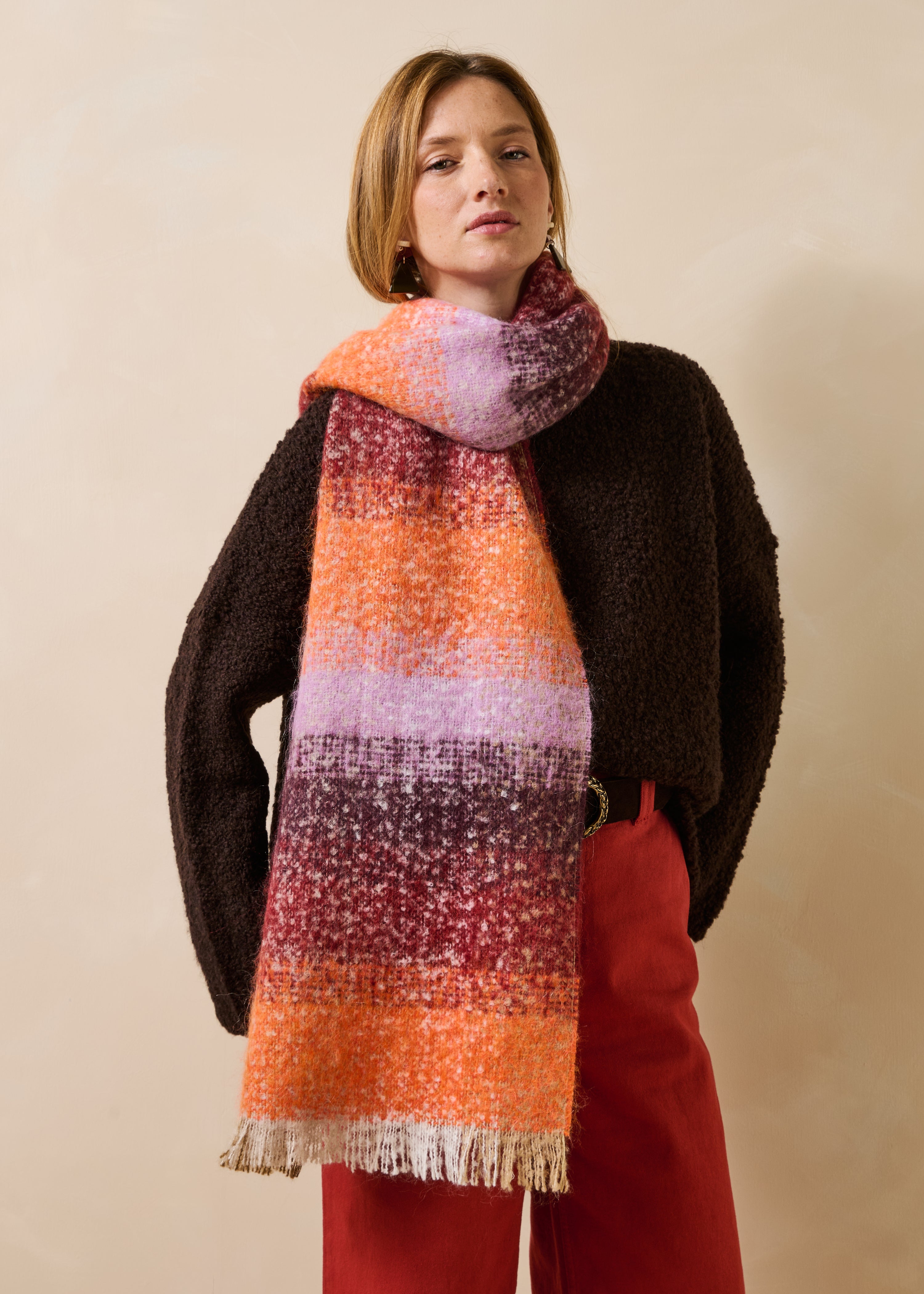 la-f-e-marabout-e-grawel-schal-mohair-bunt-gestreift-fransen image 3