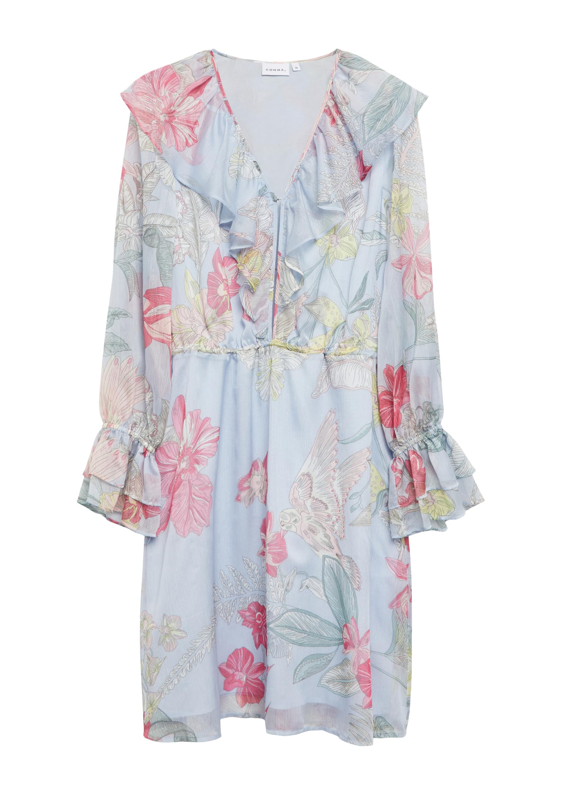 comma-kleid-v-ausschnitt-volants-relaxed-fit-midi image 4