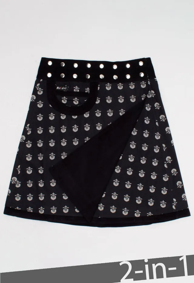 moshiki-hot-cookie-3-cordrock-baumwolle-55-cm-wendbar image 1