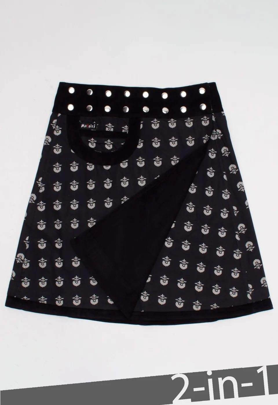 moshiki-hot-cookie-3-cordrock-baumwolle-55-cm-wendbar image 1