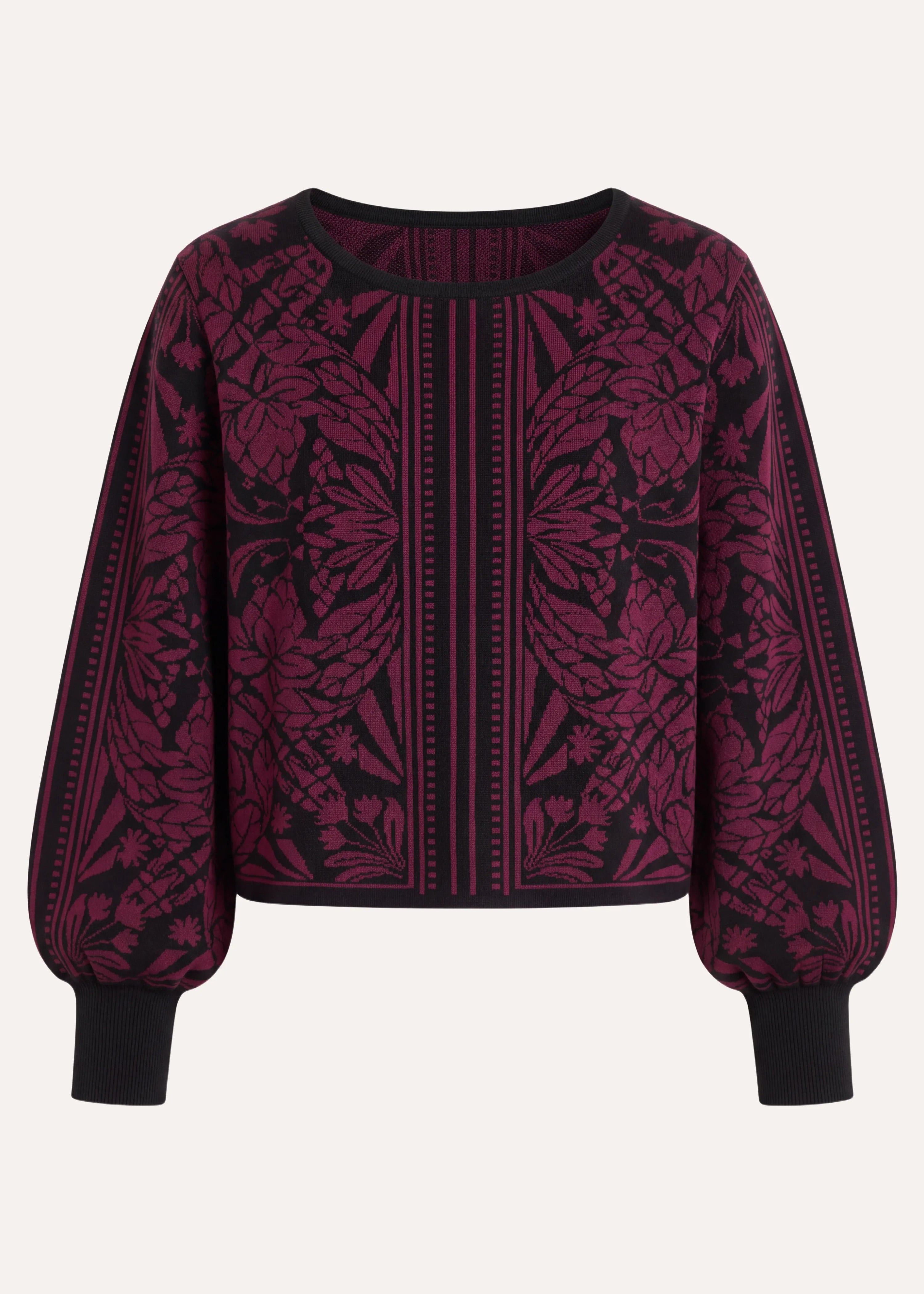 la-f-e-marabout-e-gambie-pullover-schwarz-jacquard image 6