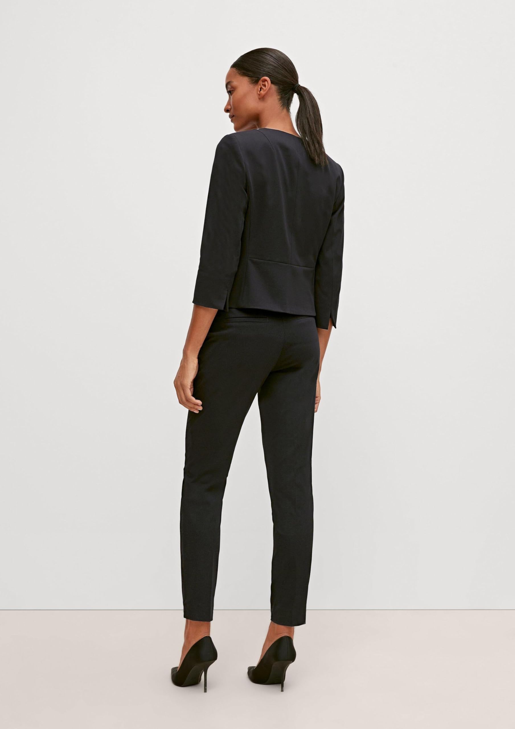 comma-blazer-kurz-damen-blazer-navy-slim-fit-viskose image 7