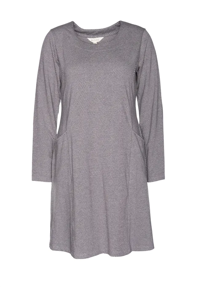 moshiki-dress-g6-kleid-jacquard-stretch-grey-90-cm image 1