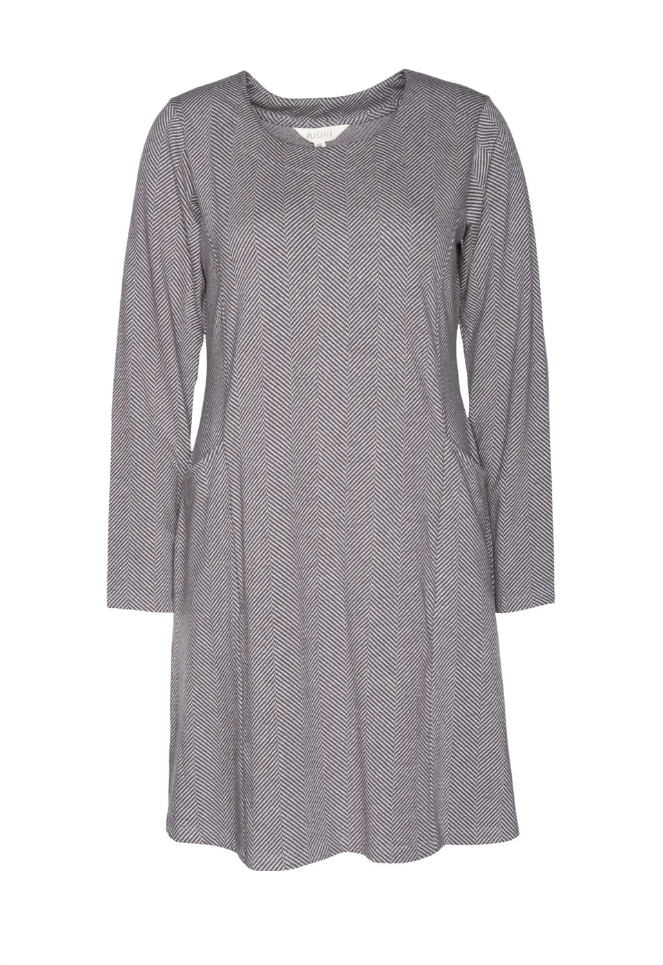 moshiki-dress-g6-kleid-jacquard-stretch-grey-90-cm image 1