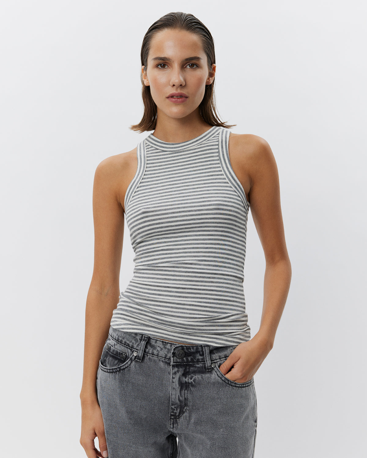 sofie-schnoor-women-julliesw-top-damen-grey-striped-viskose image 3