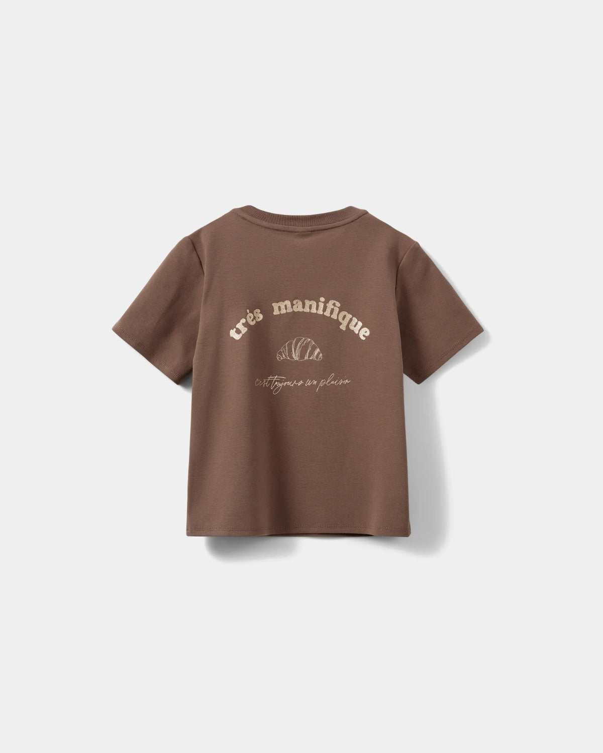 sofie-schnoor-kids-astask-t-shirt-brown-croissantprint image 2