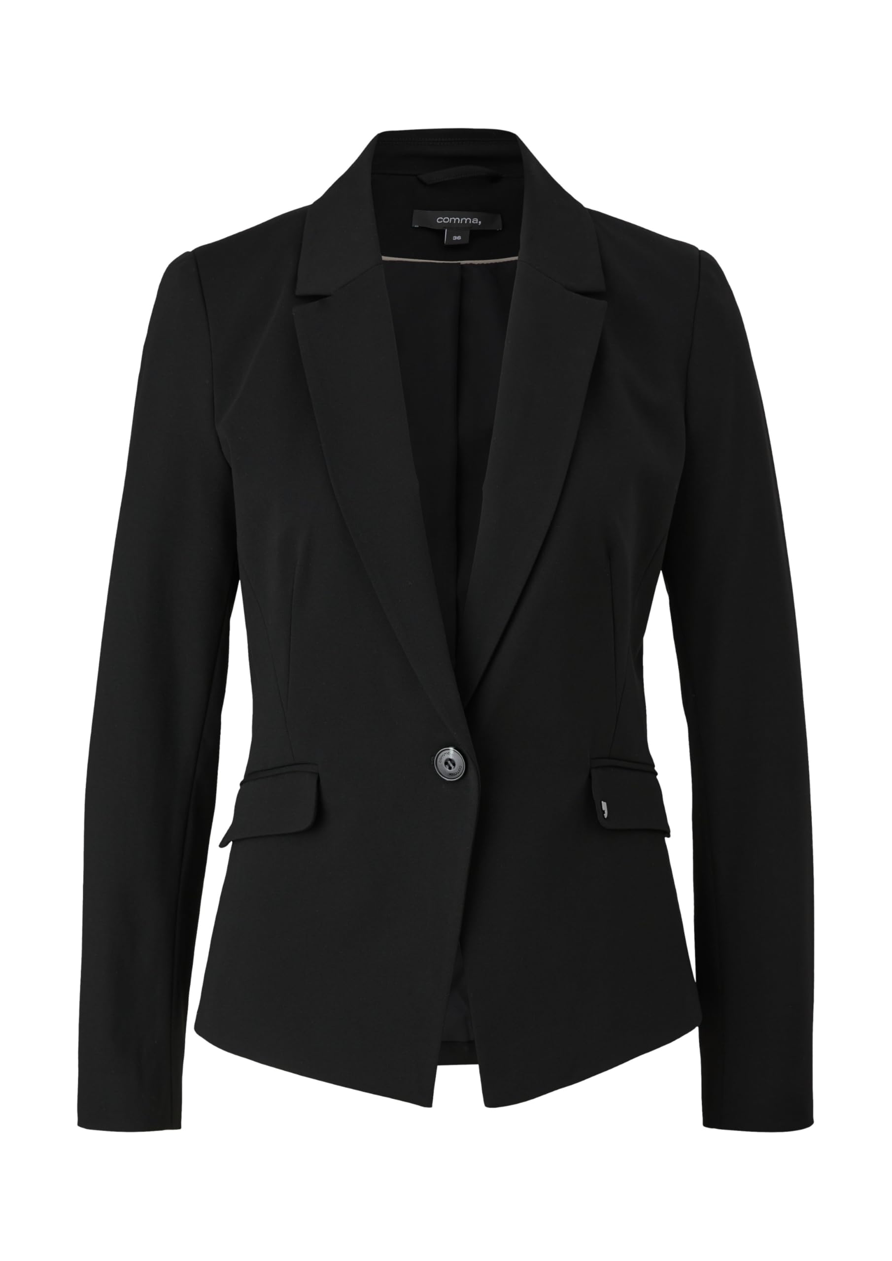 comma-blazers-blazer-schwarz-viskosemix-damen image 3