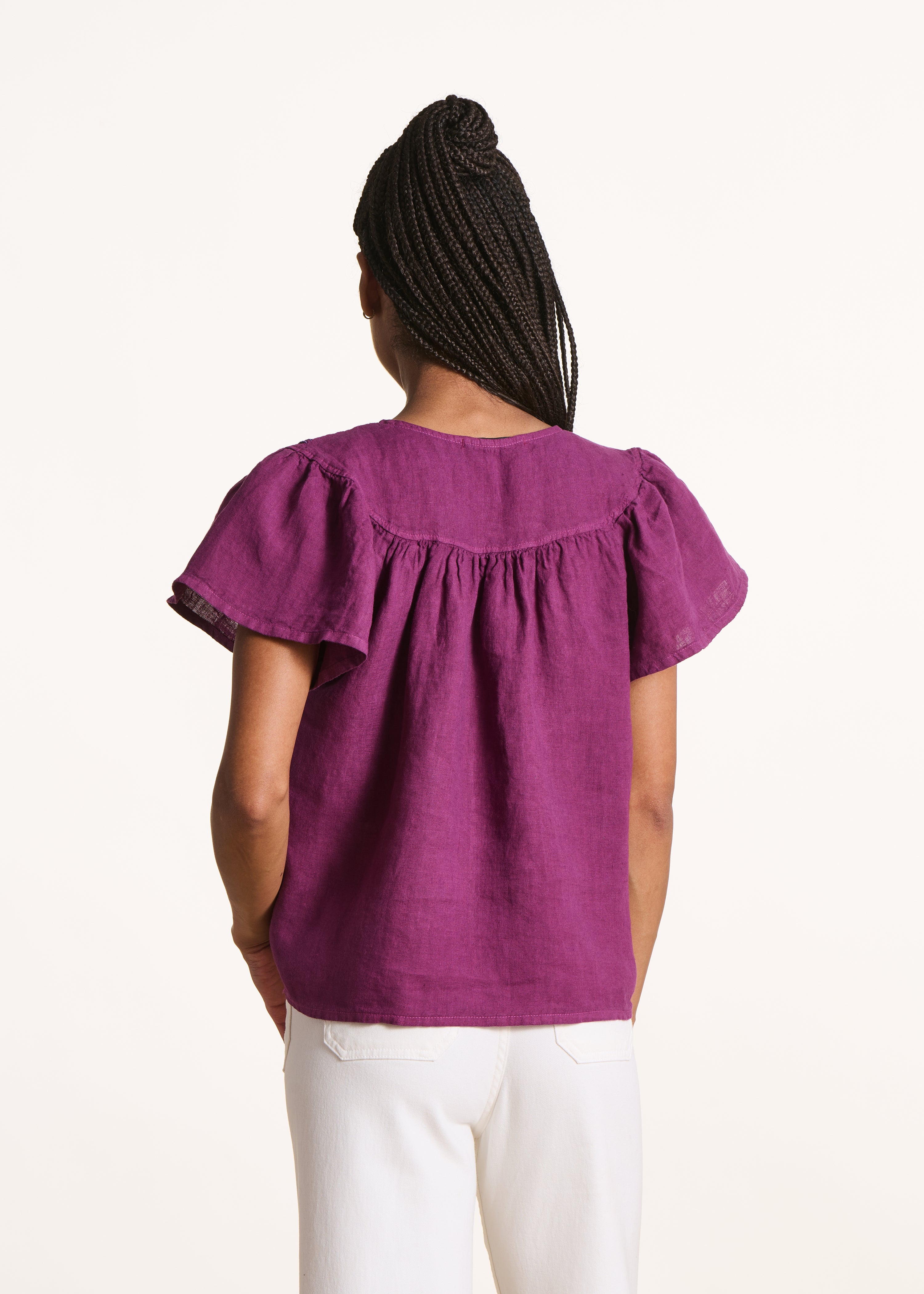 la-f-e-marabout-e-florax-top-lila-leinen-kurzarm image 3
